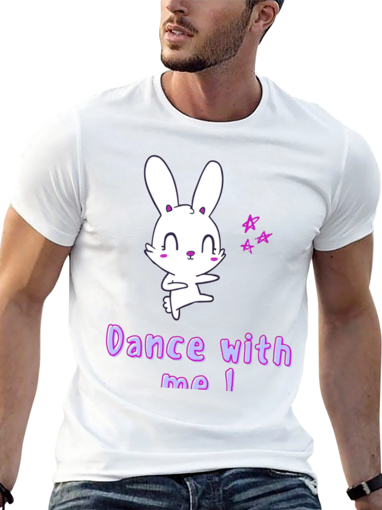 Cute Cartoon Bunny Dance With Me T-Shirt