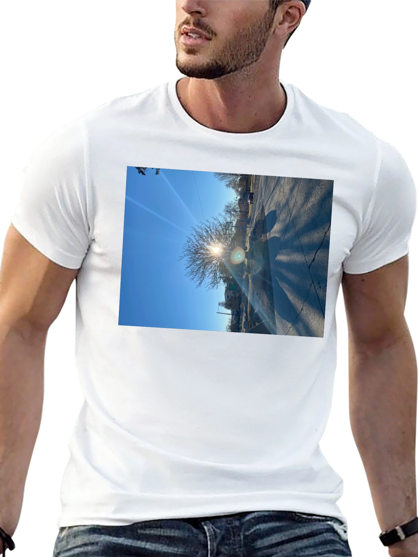 Nature Scene Black T-Shirt