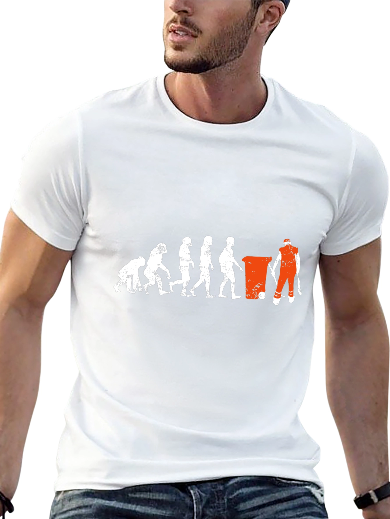 Evolution of the Garbage Man T-Shirt