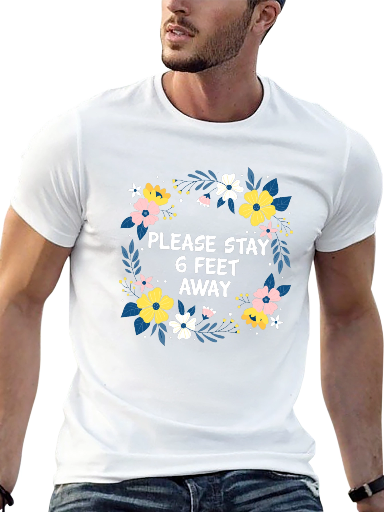 Stay Away Floral Graphic T-Shirt