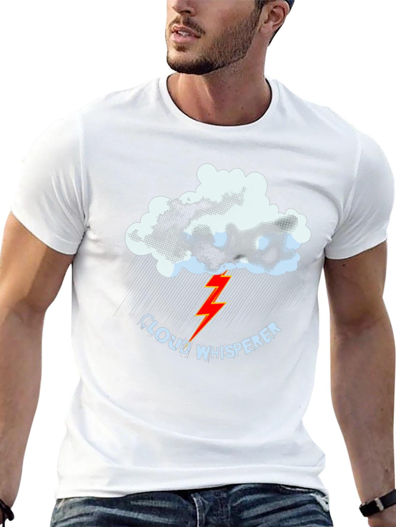 Cloud Whisperer Graphic Tee - Black Cotton