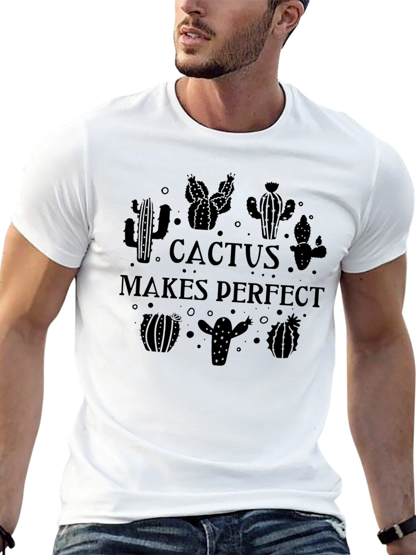 Cactus Makes Perfect Black T-Shirt