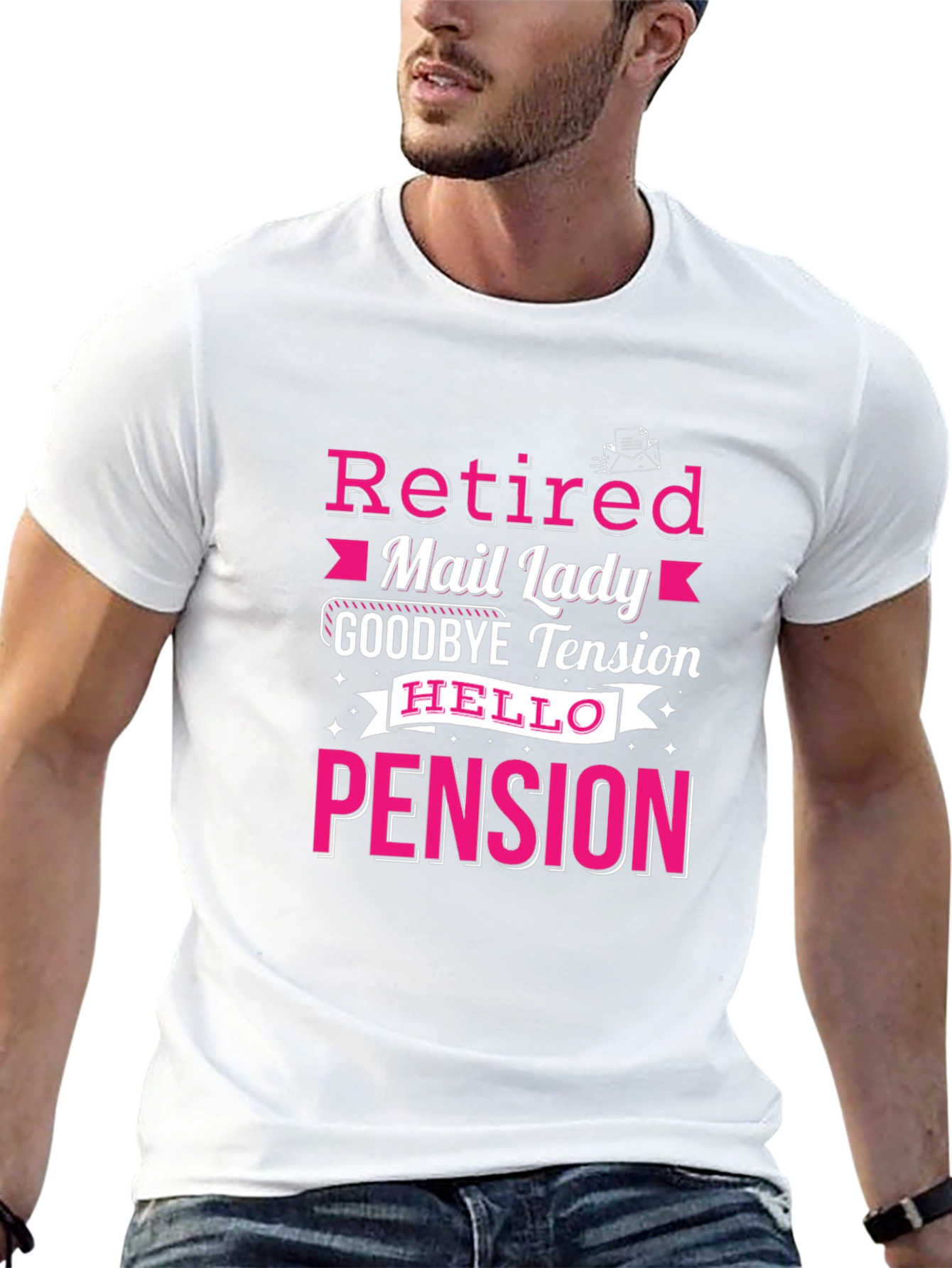 Retired Mail Lady T-Shirt Pension Gift