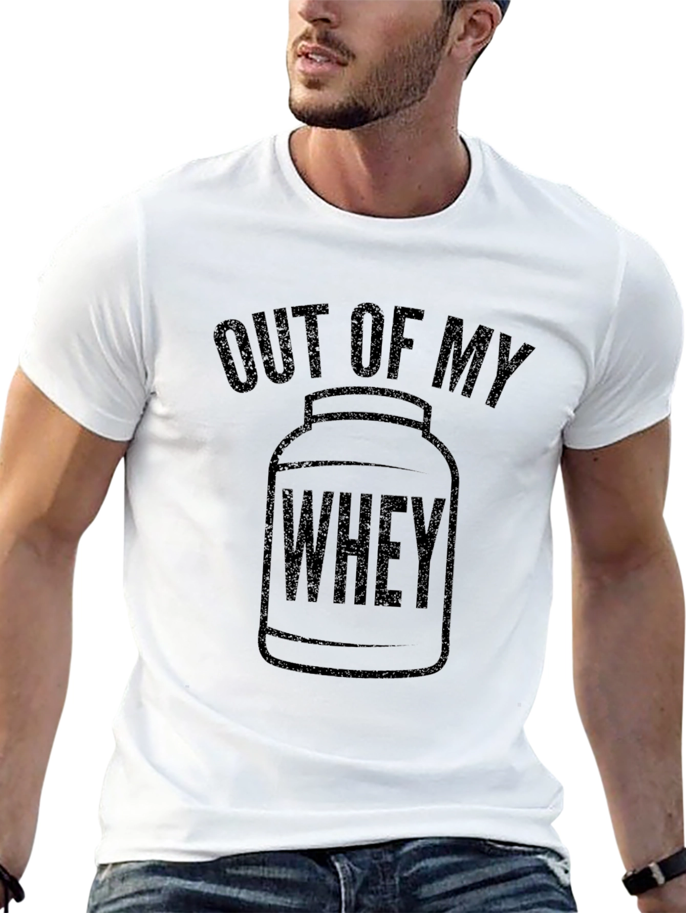 Out of My Whey Funny Gym T-Shirt