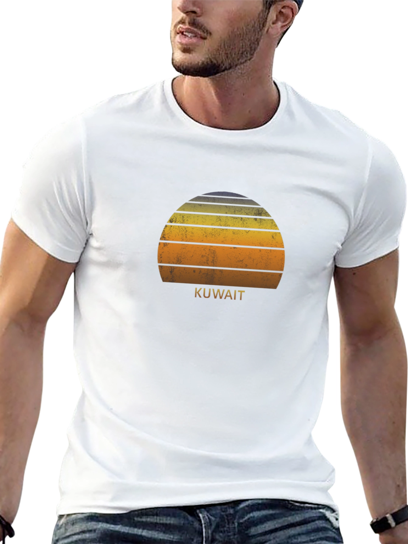 Kuwait Sunset T-Shirt Retro Style Tee