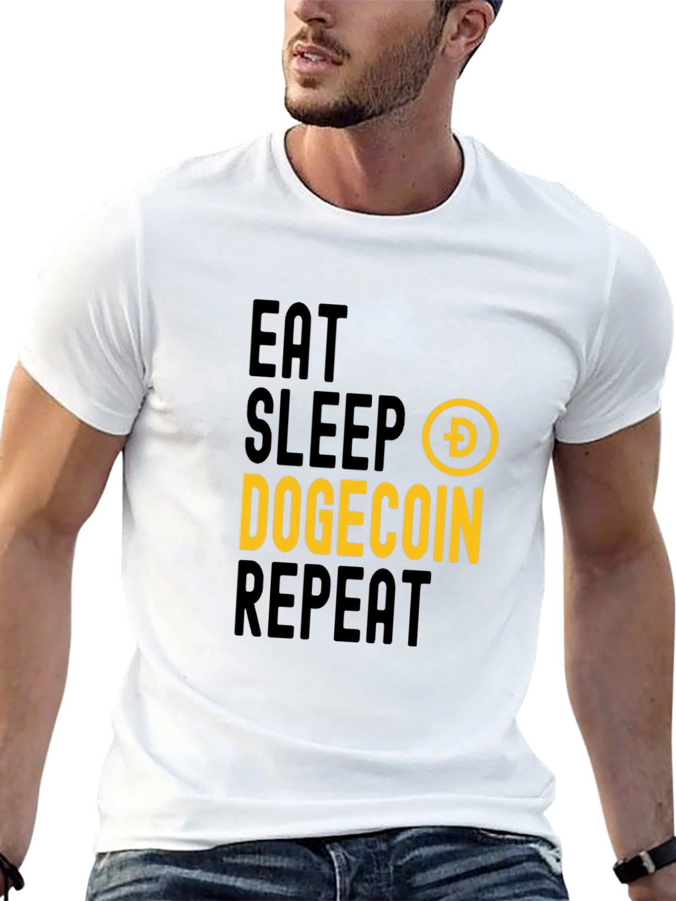 Eat Sleep Dogecoin Repeat T-Shirt - Crypto Fan Apparel