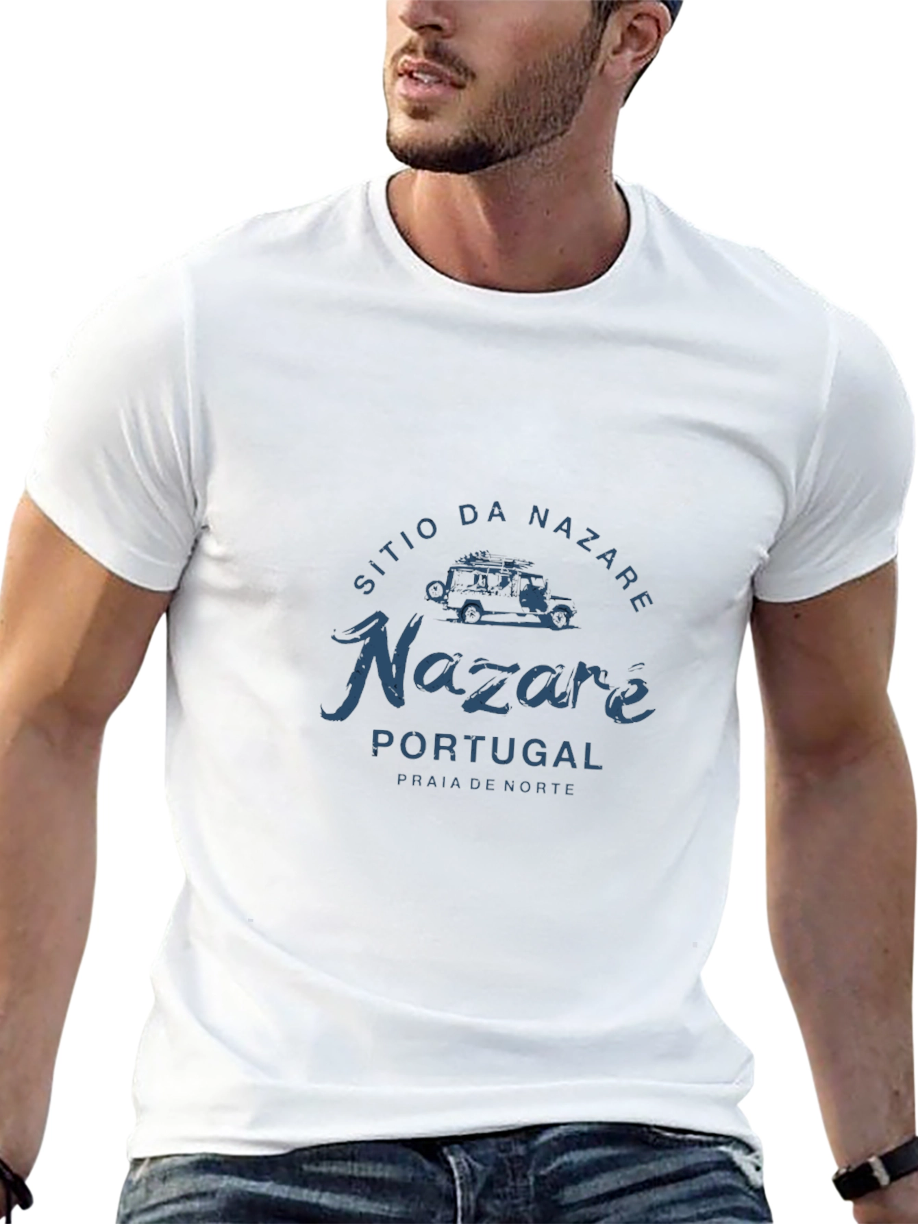 Nazare Portugal Graphic Tee - Surfer Style T-Shirt