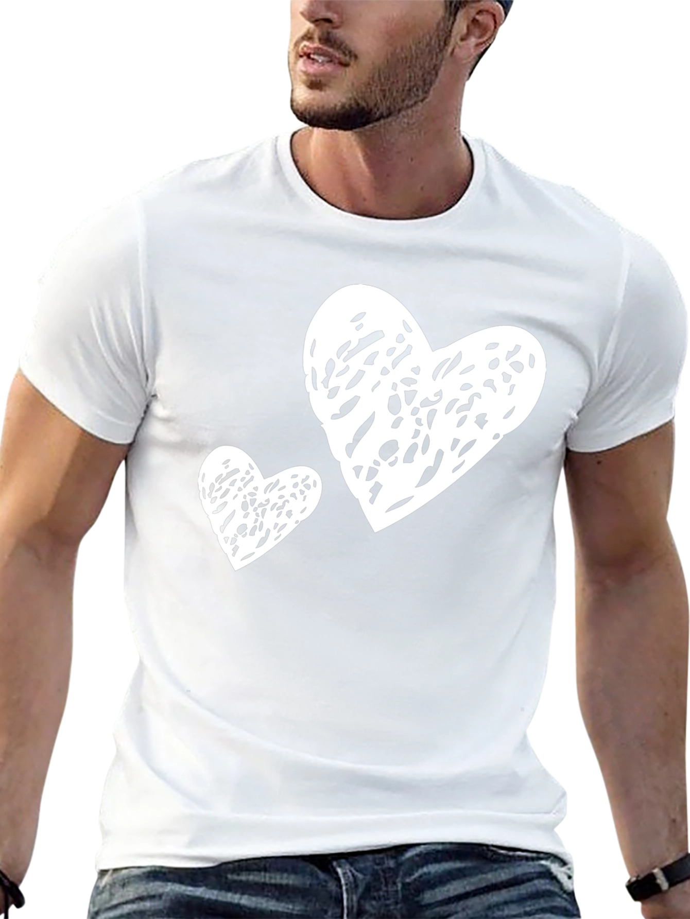 Black Heart Scribble Tee - Trendy Graphic T-Shirt