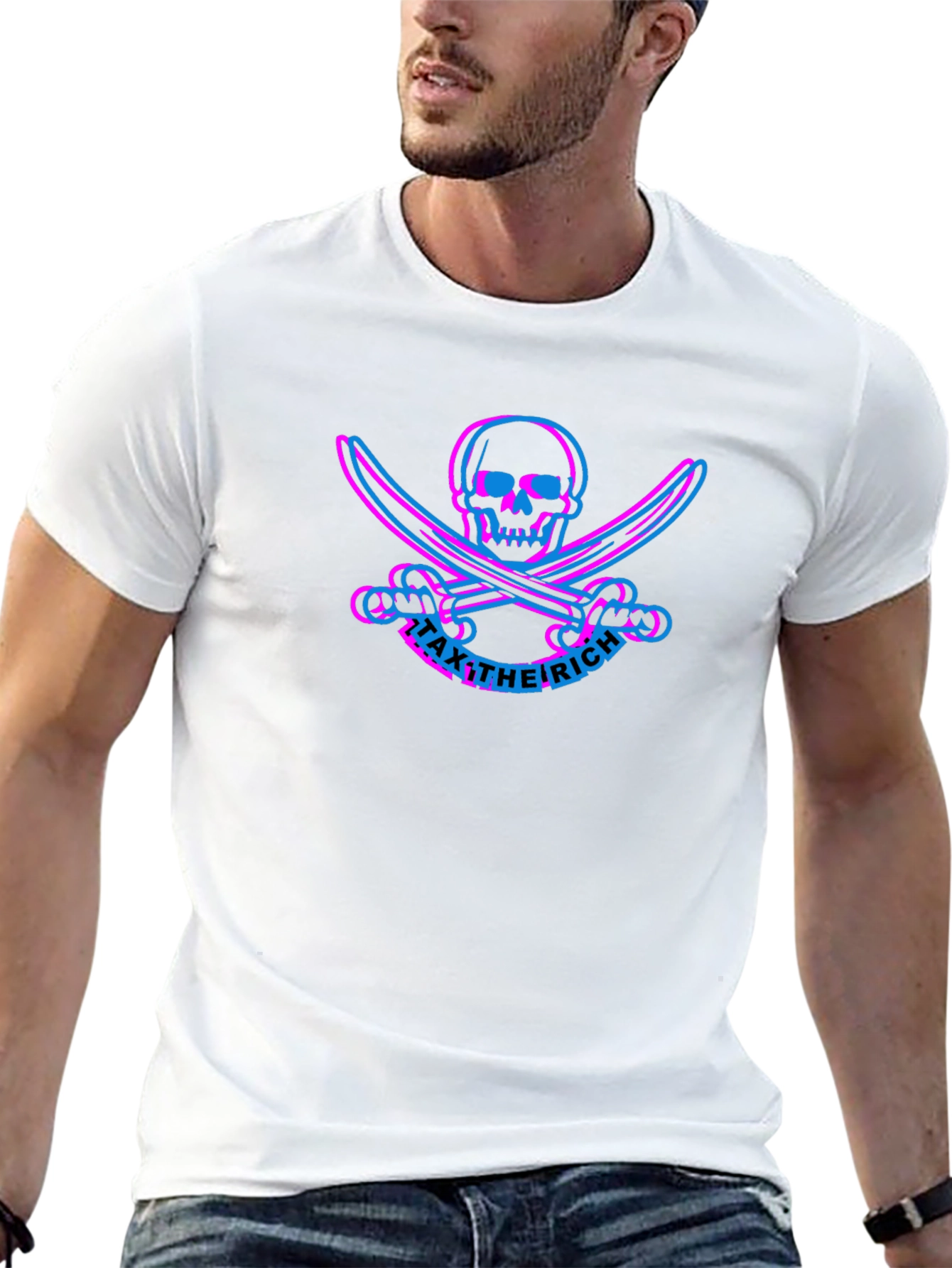 Tax the Rich Skull & Swords Black T-Shirt