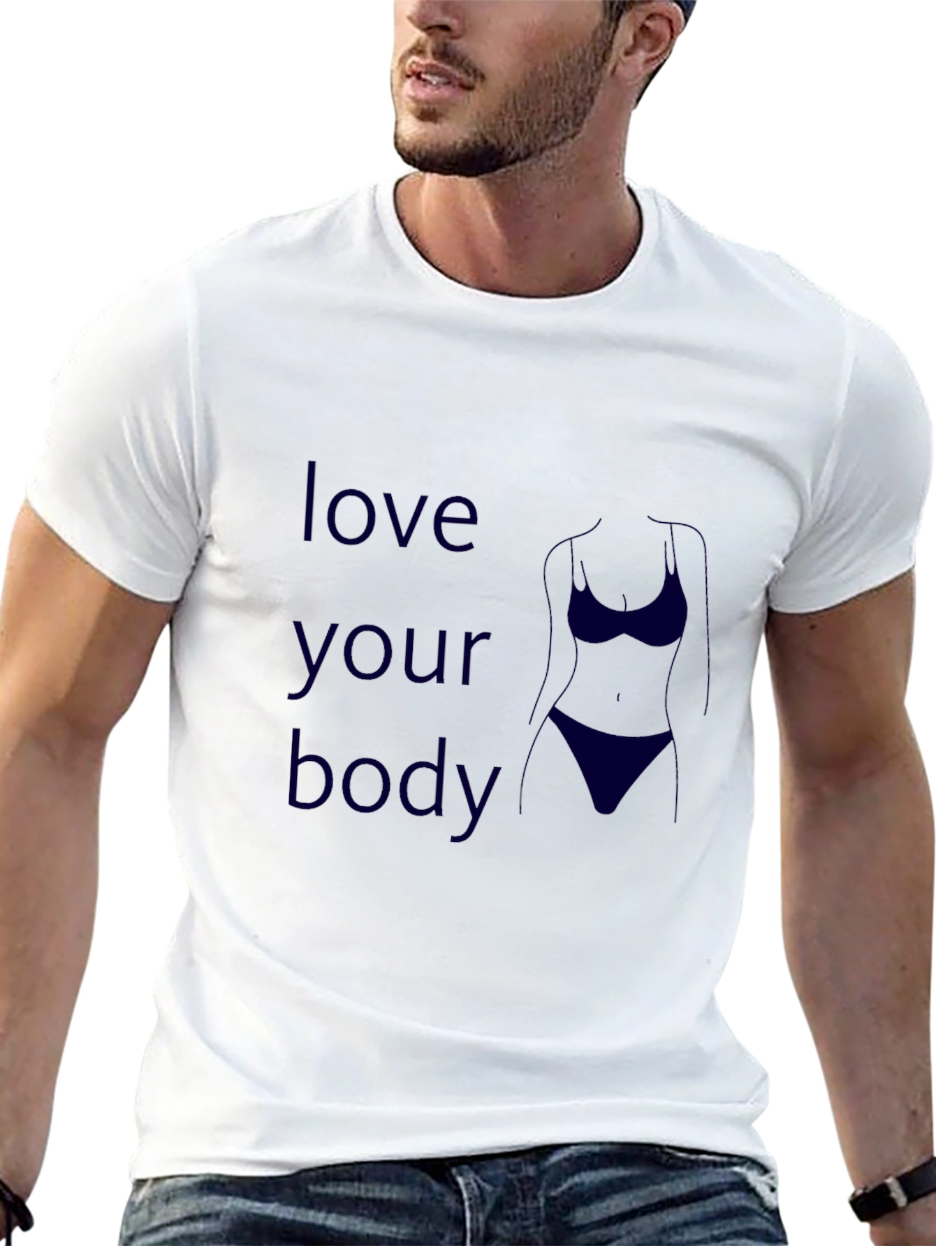 Love Your Body Graphic Tee - Black