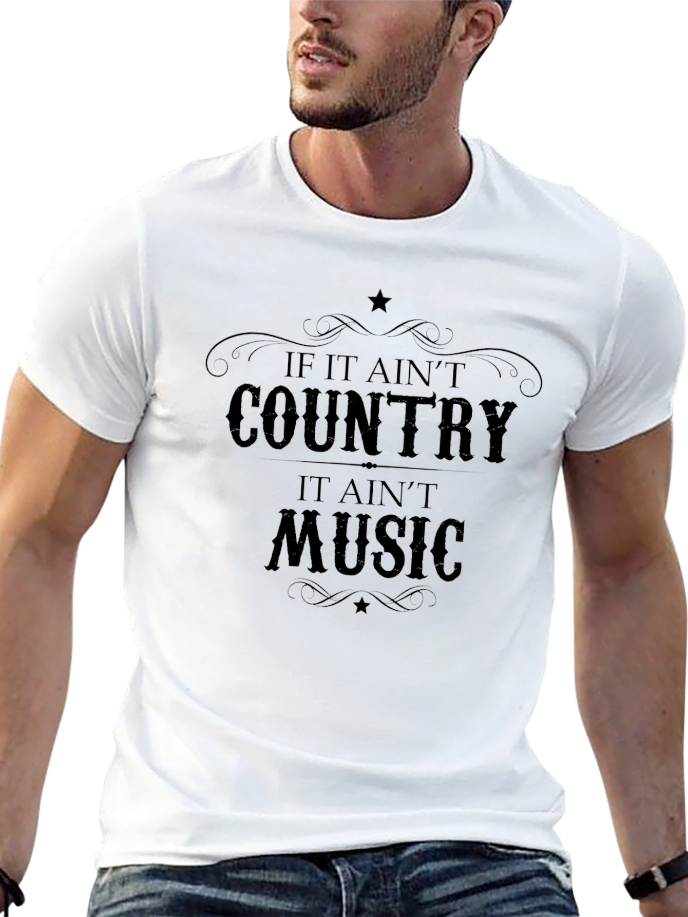 Country Music T-Shirt - Aint Country Aint Music
