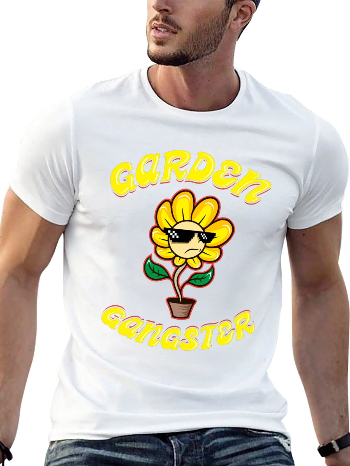 Garden Gangster T-Shirt - Cool Flower Design