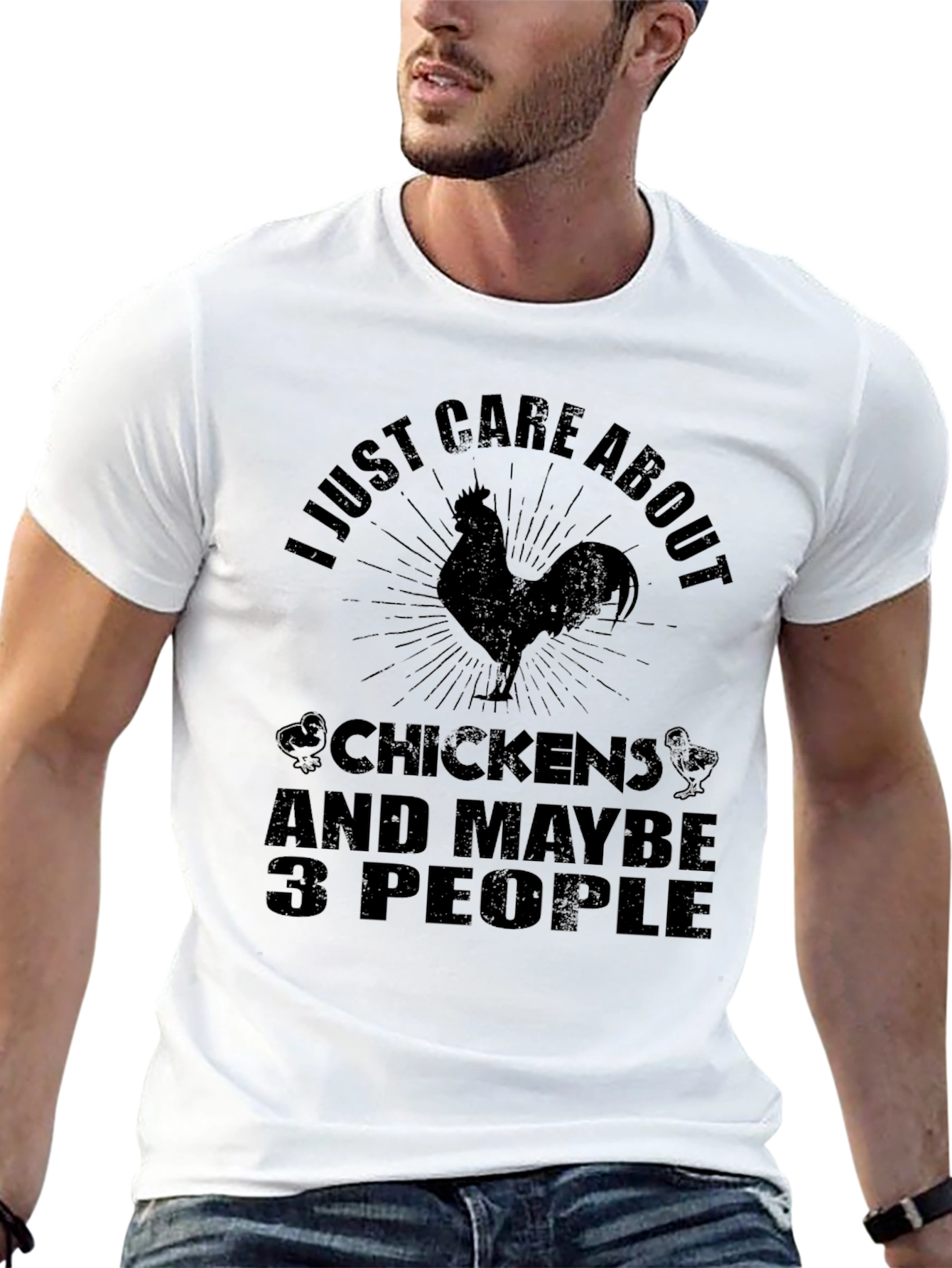Chicken Lover T-Shirt - I Just Care About Chickens