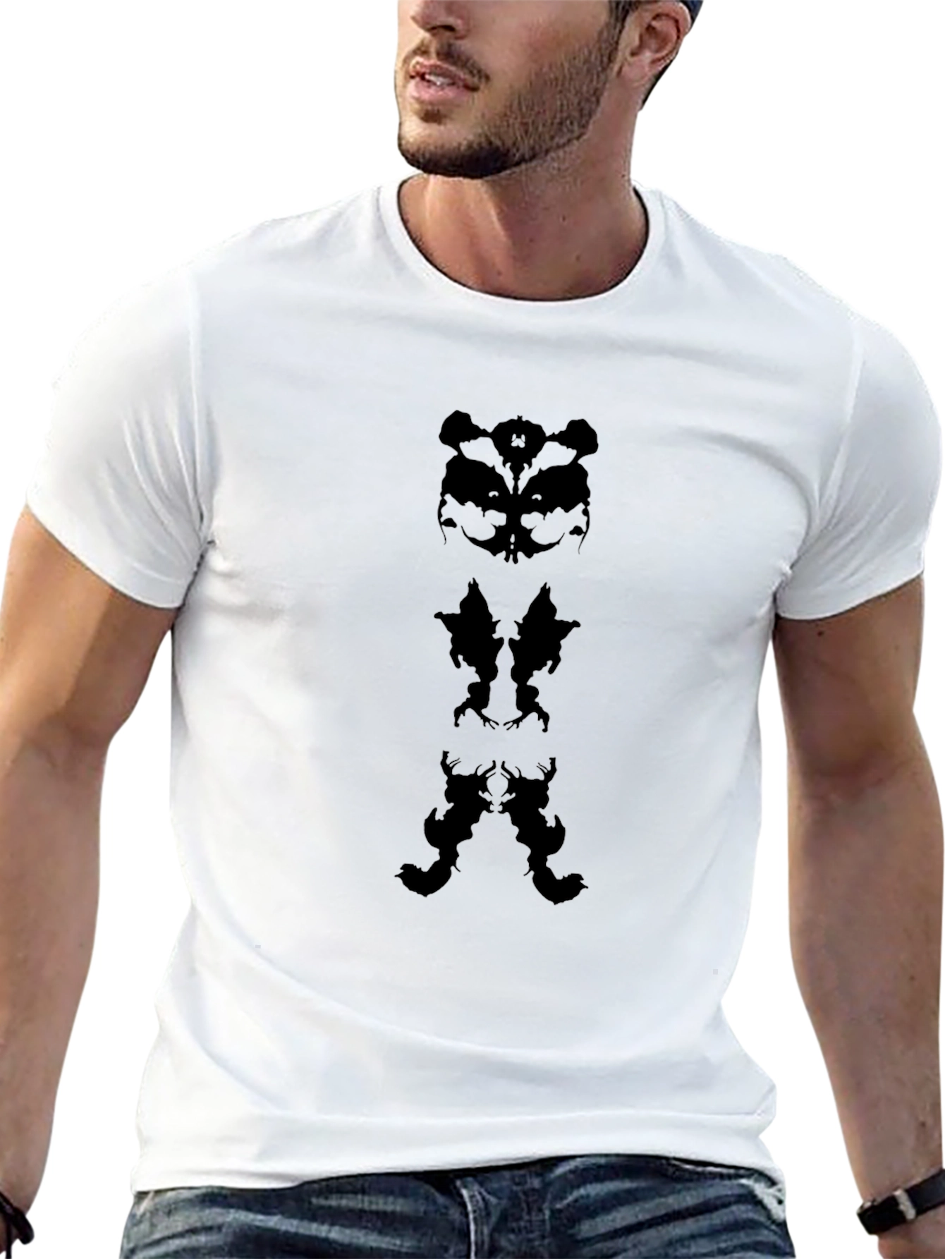 Abstract Rorschach Black T-Shirt