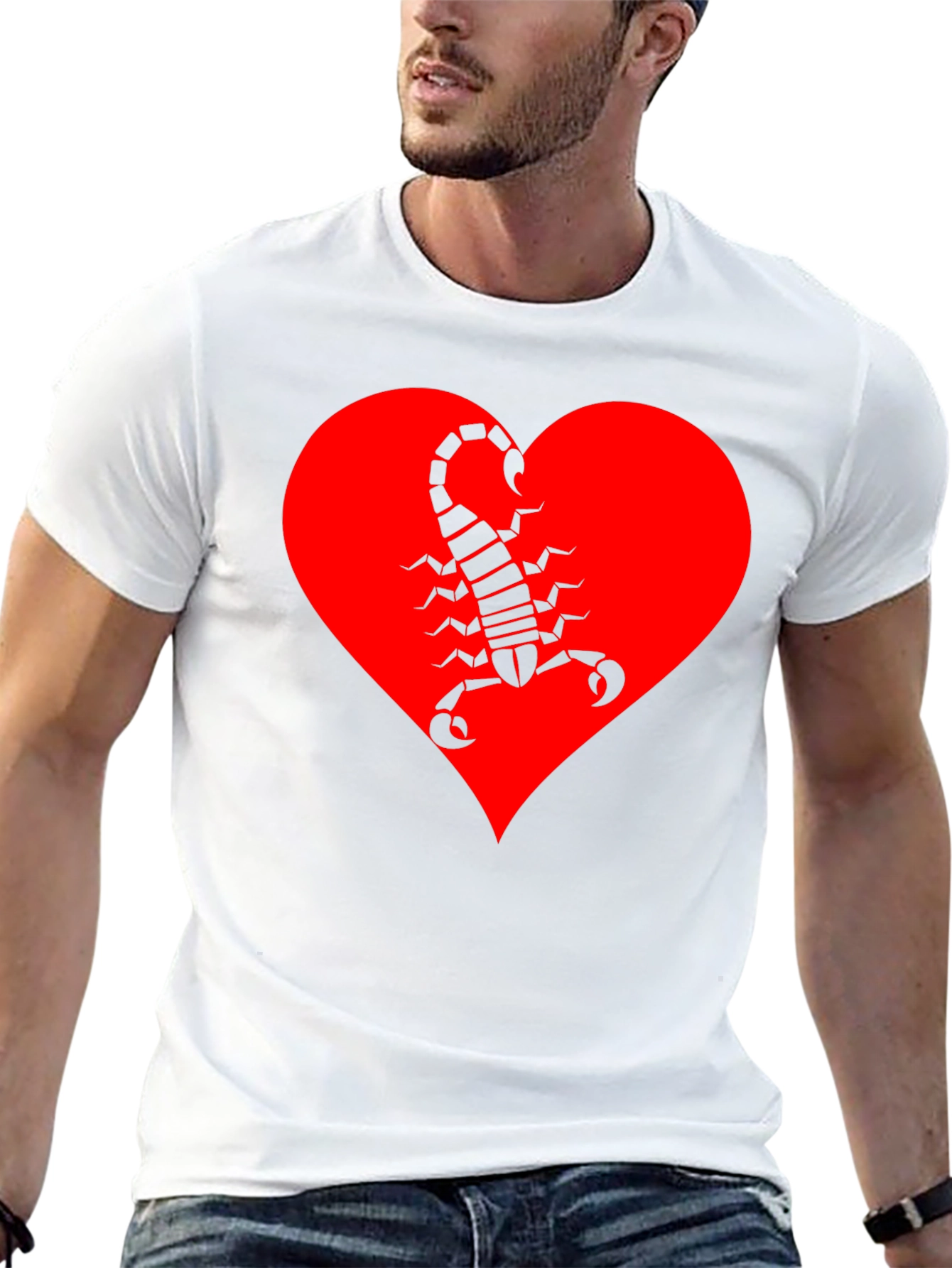 Scorpion Heart Graphic Black T-Shirt