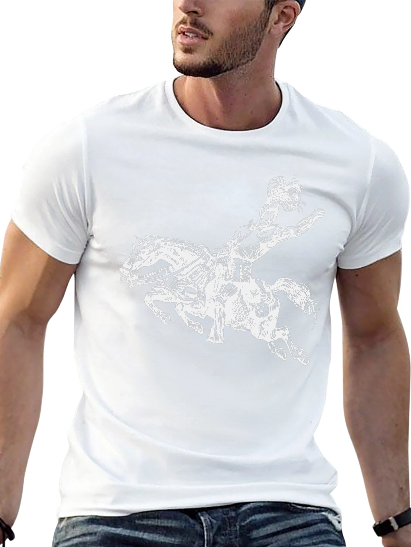 Centaur Graphic Tee - Black Cotton T-Shirt