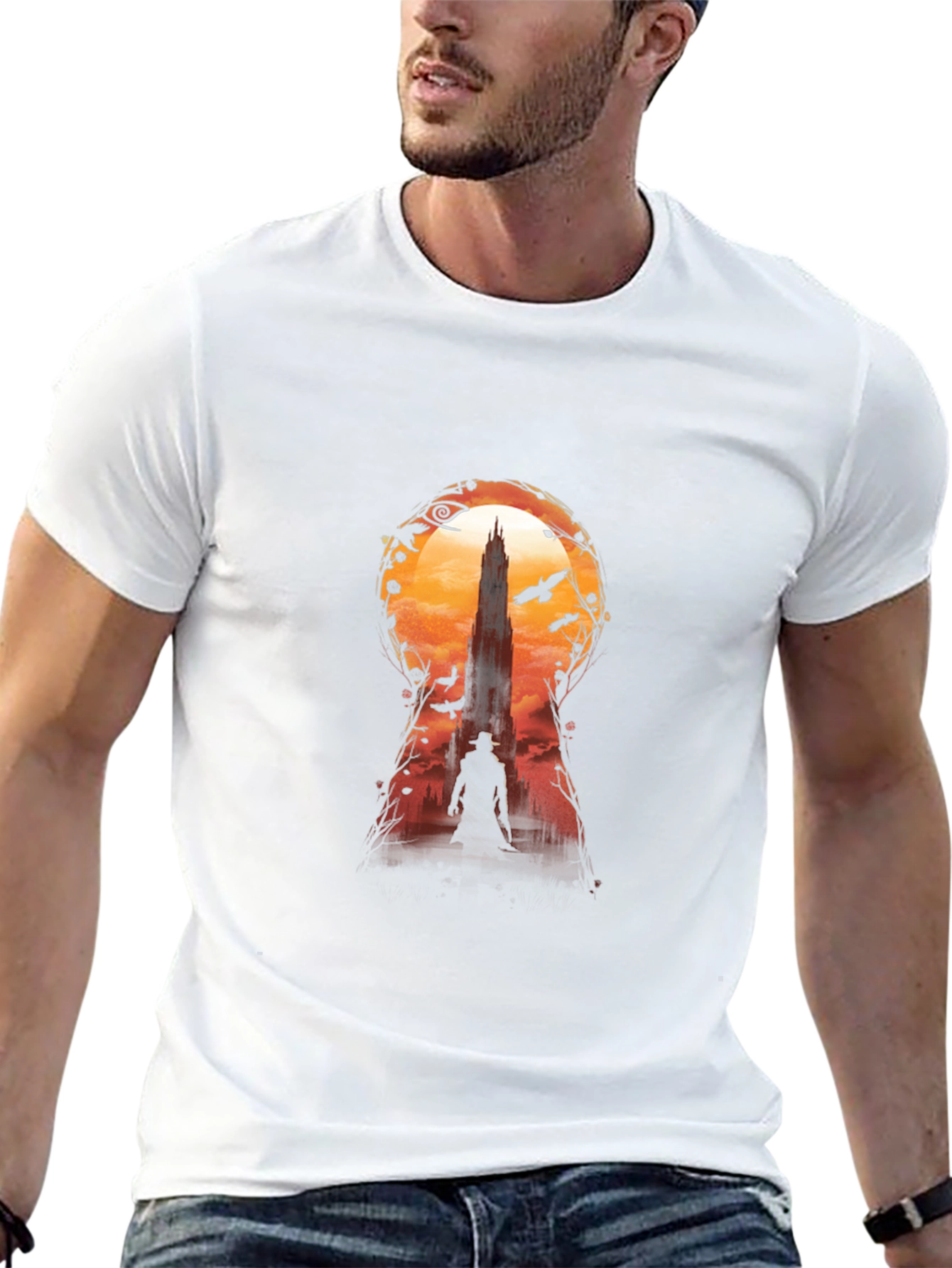 Dark Tower Keyhole Graphic Tee - Black