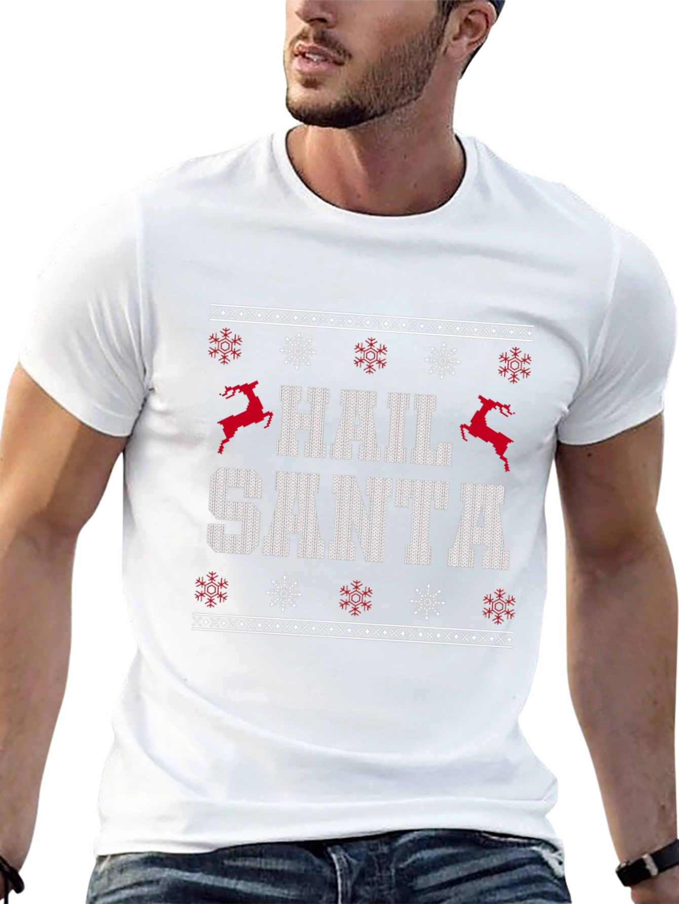 Hail Santa Ugly Christmas Sweater T-Shirt