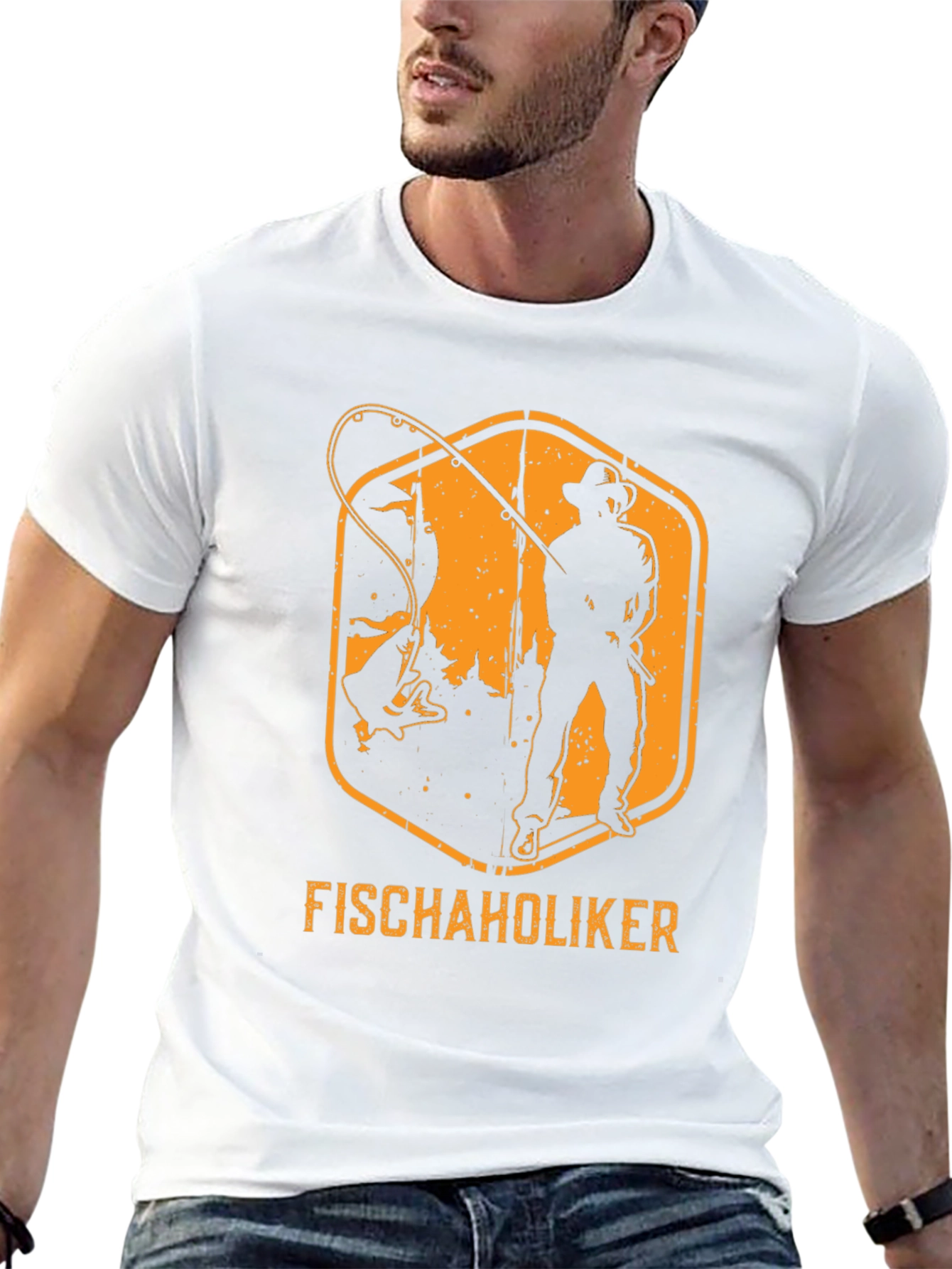Fischaholiker Fishing T-Shirt - Black Cotton Tee