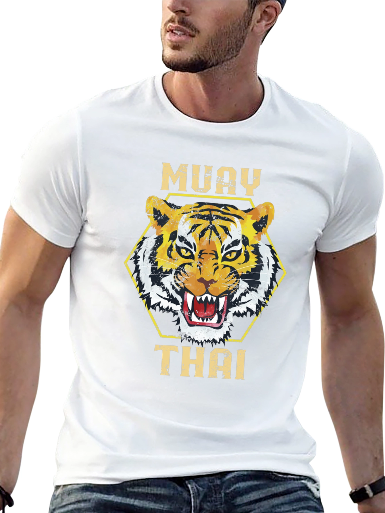 Muay Thai Tiger Graphic T-Shirt - Martial Arts Tee