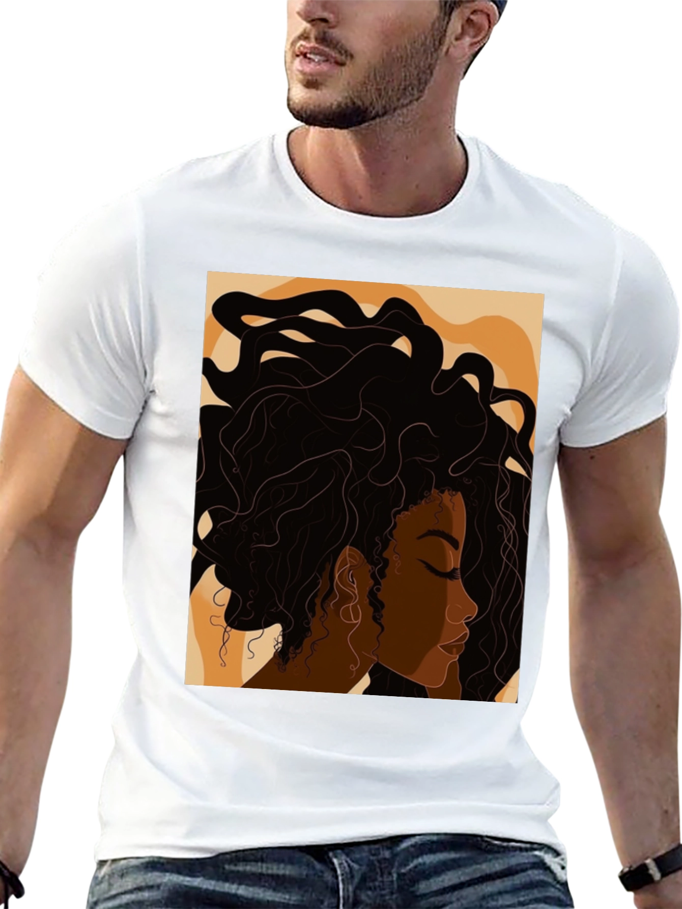 Black Woman Art Print T-Shirt