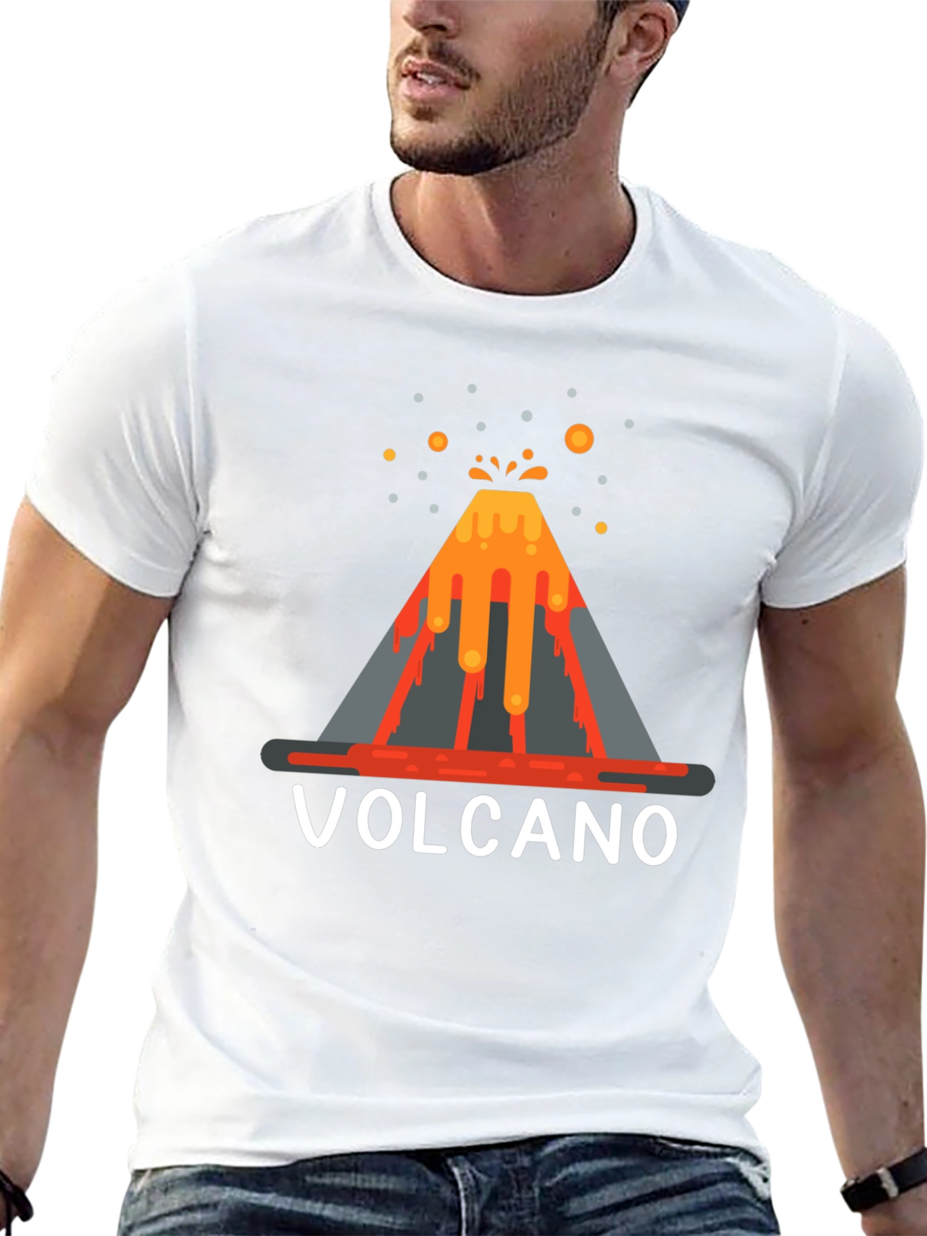 Volcano Graphic T-Shirt - Lava Explosion Tee