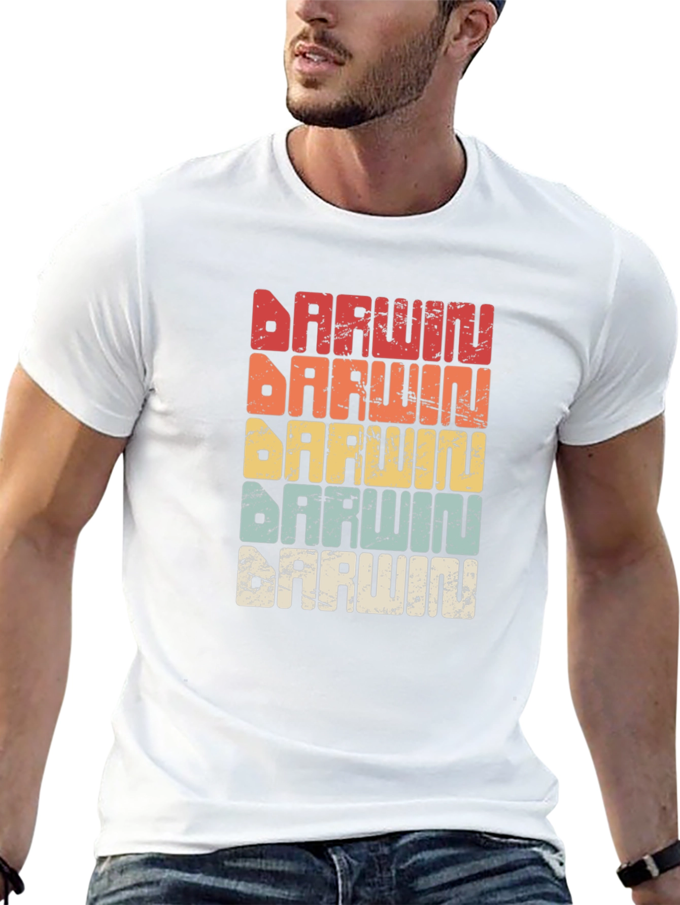 Darwin Retro T-Shirt - Evolution Design