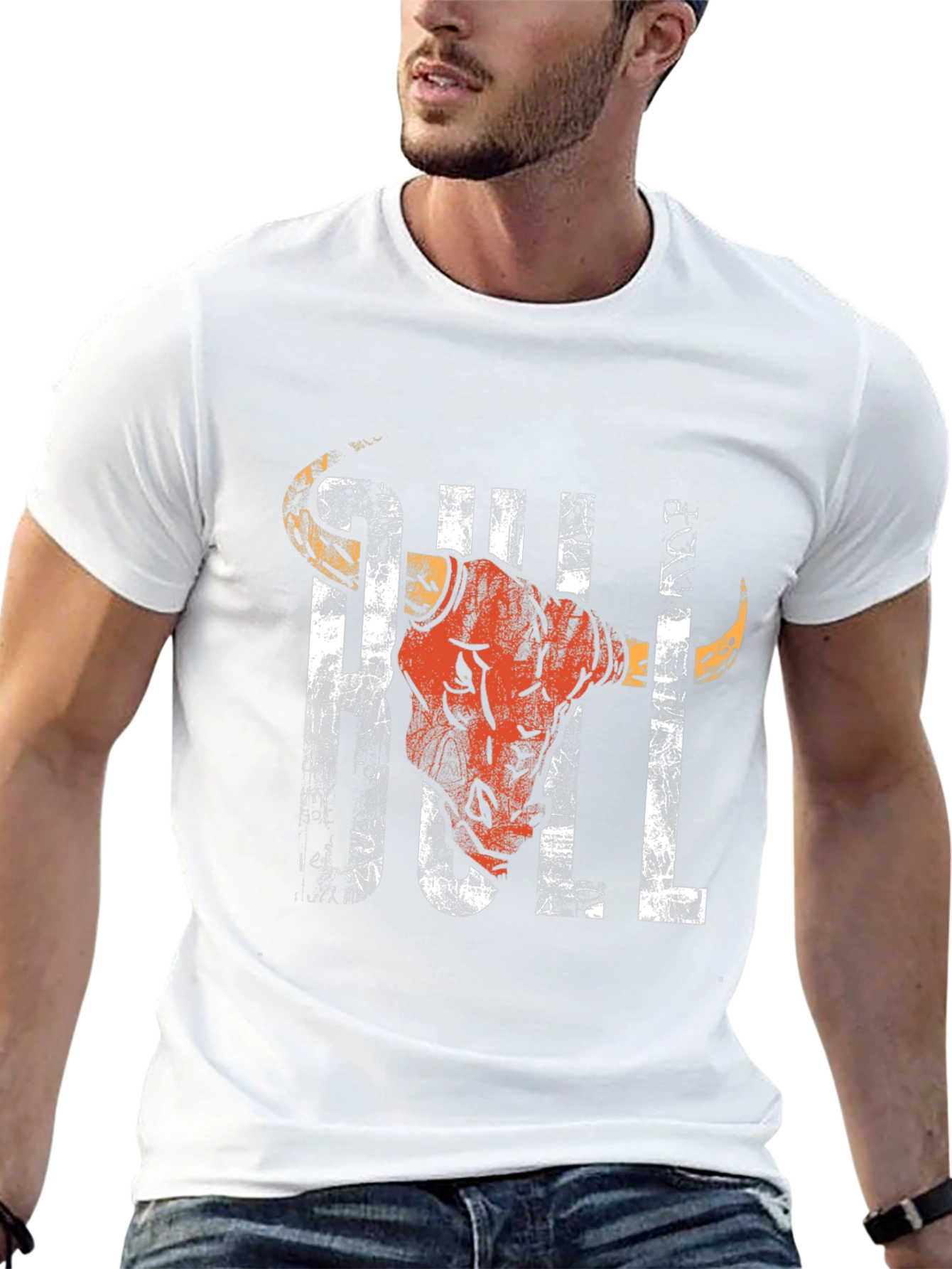 Cool Graphic Bull T-Shirt - Black
