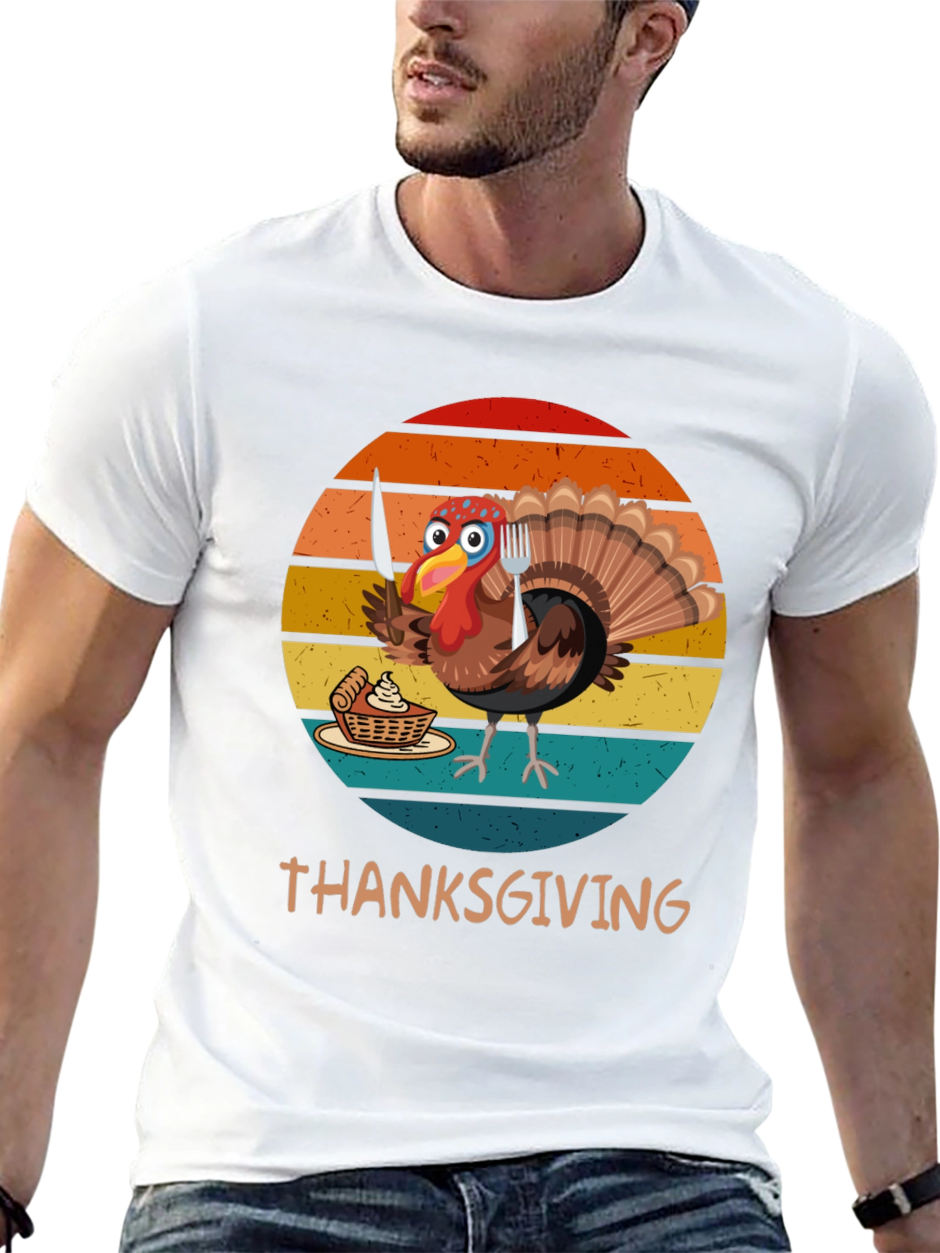 Thanksgiving Turkey Dinner Ready Mens T-Shirt
