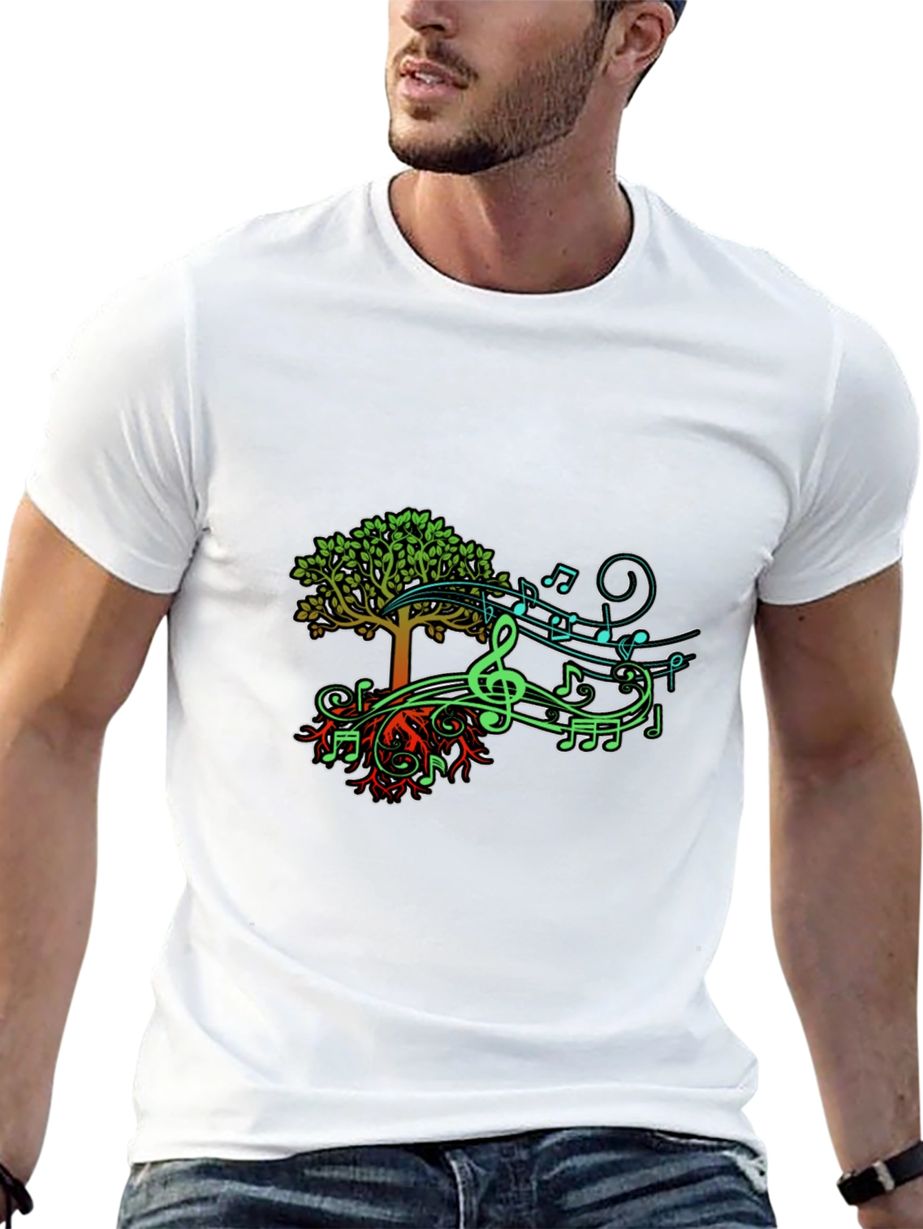 Musical Tree Graphic T-Shirt - Nature & Music
