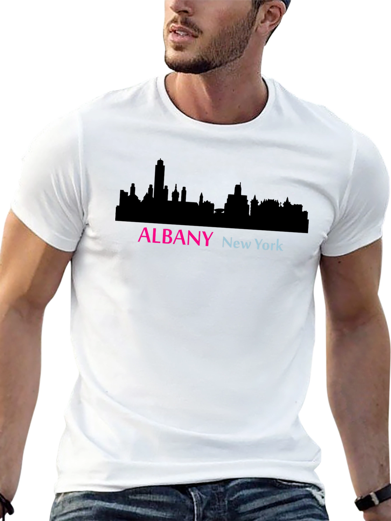 Albany New York Skyline Graphic T-Shirt