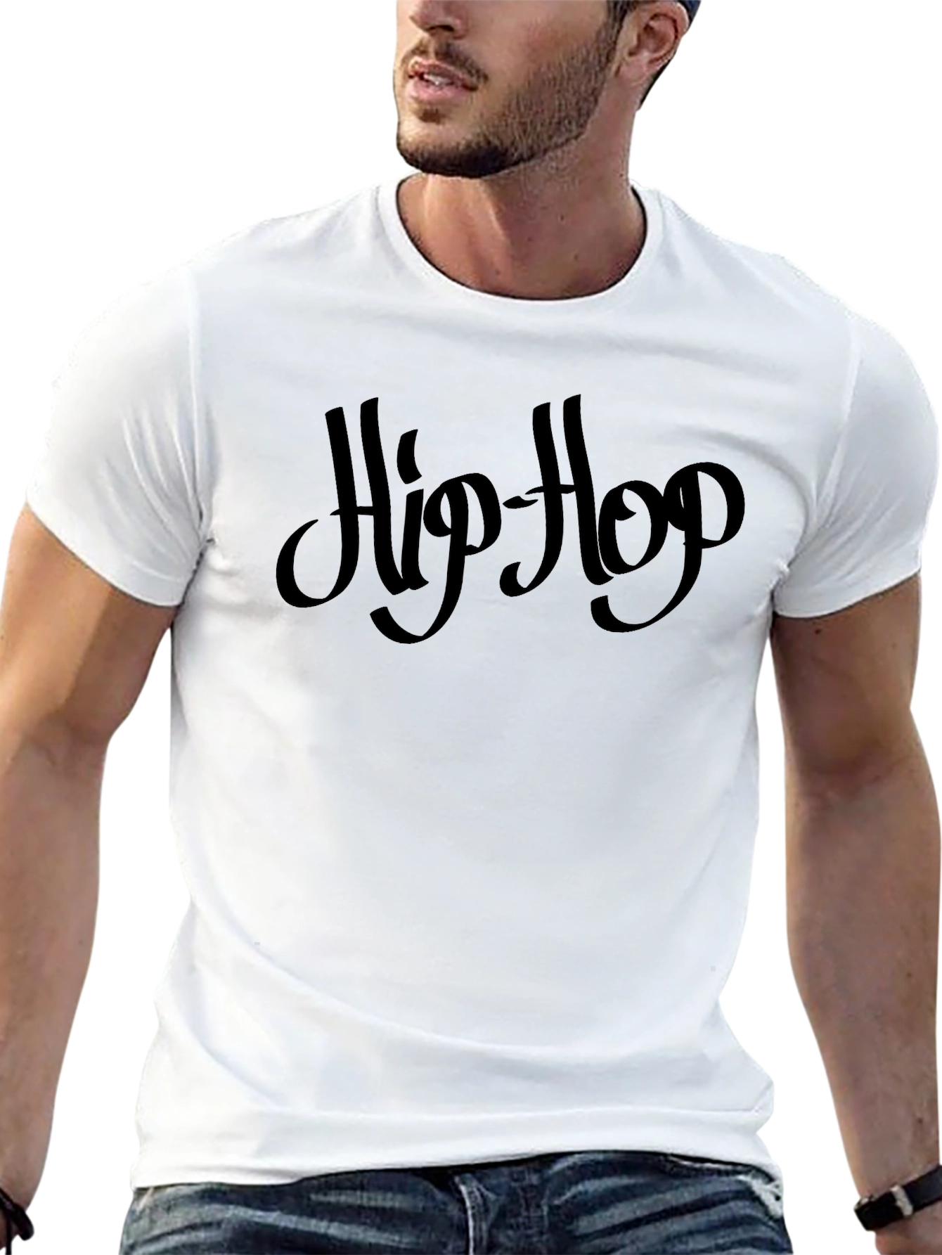 Hip Hop Graphic Tee - Mens Black T-Shirt