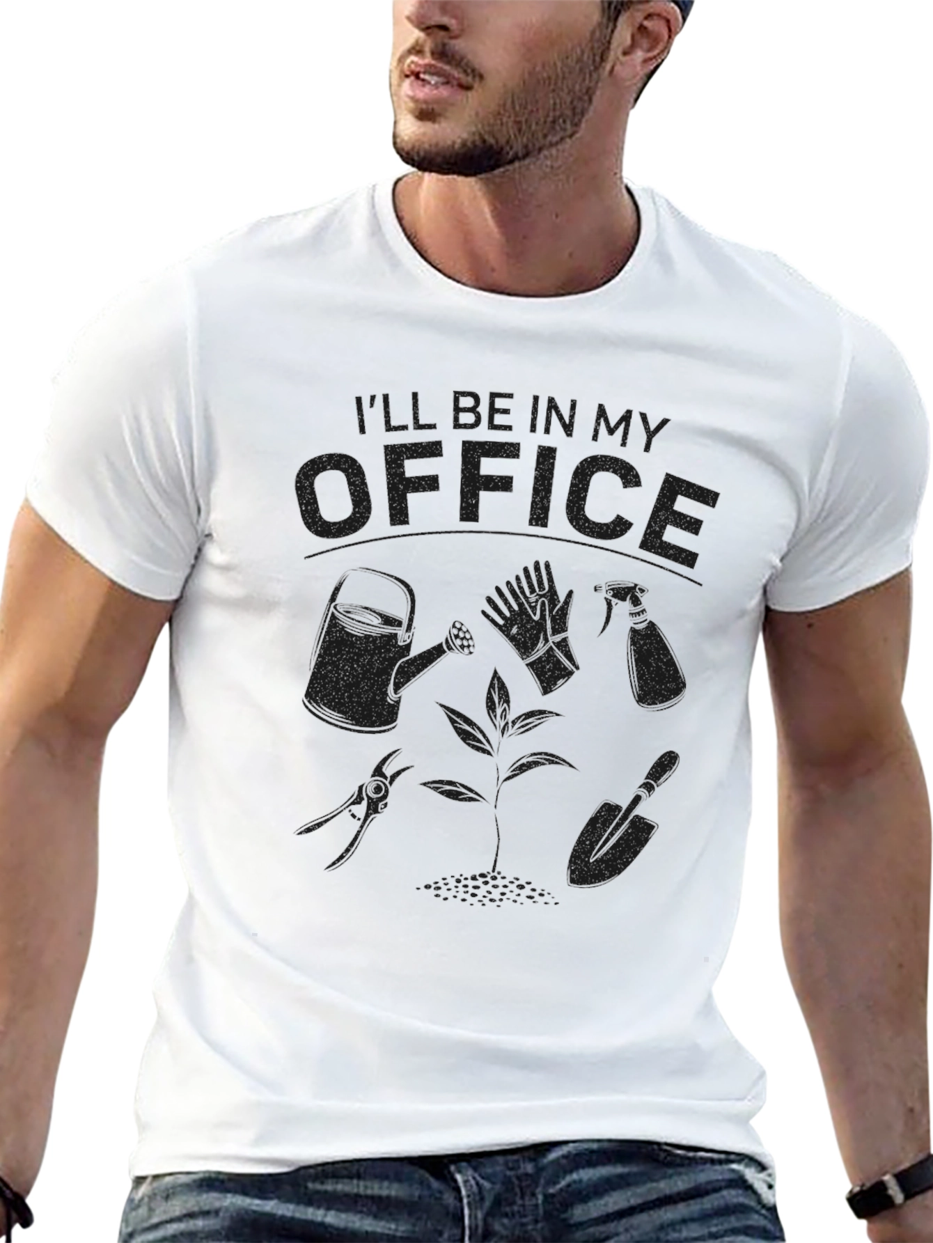 Gardeners Office Black T-Shirt - Gardening Gifts