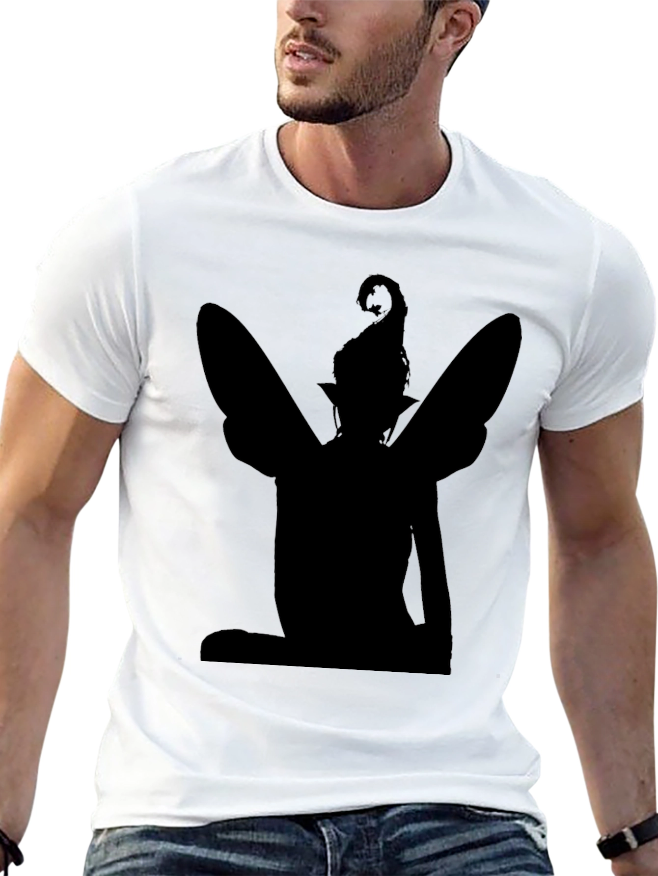 Fairy Silhouette Graphic Tee - Black