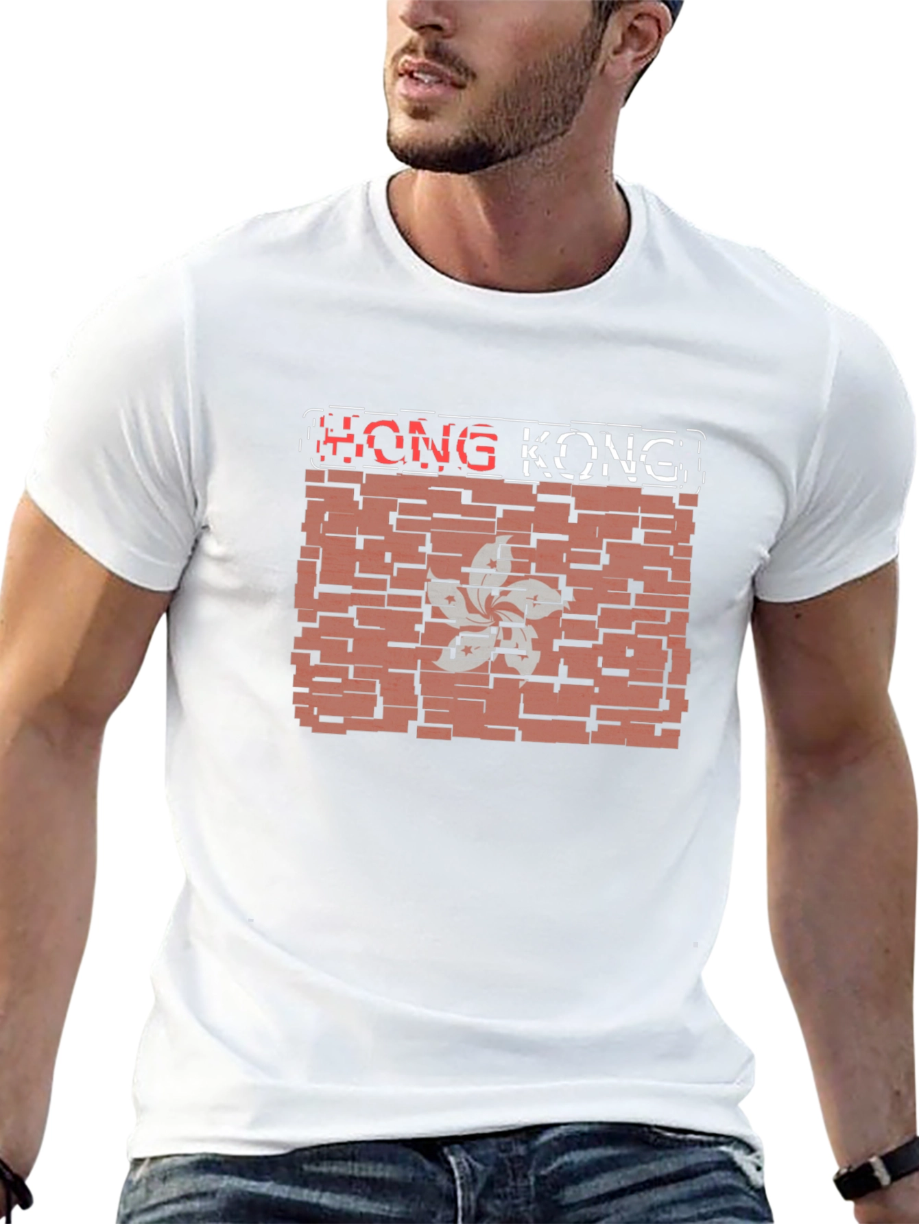 Hong Kong Brick Flag Graphic T-Shirt