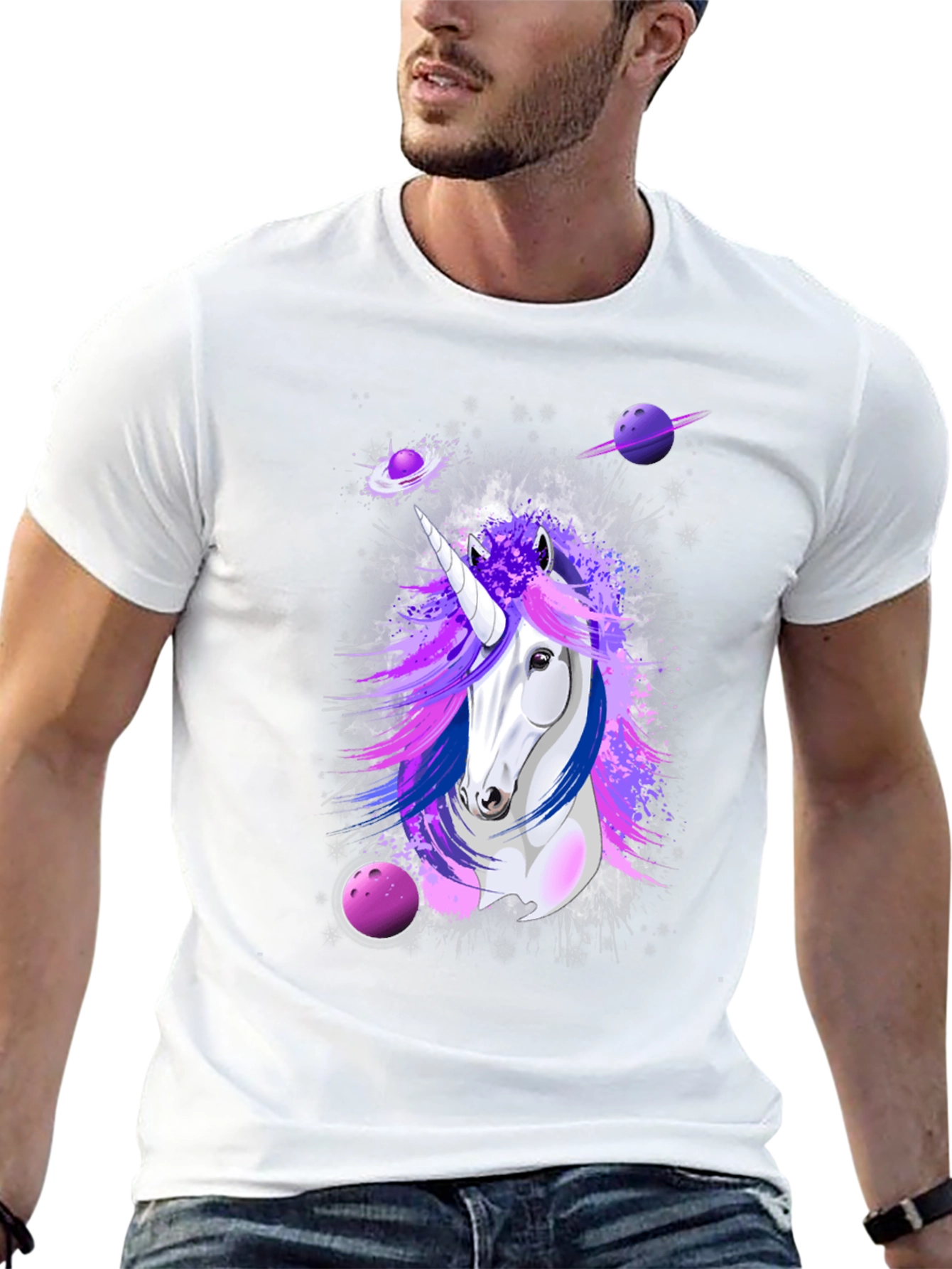 Unicorn Galaxy Graphic Print Tee