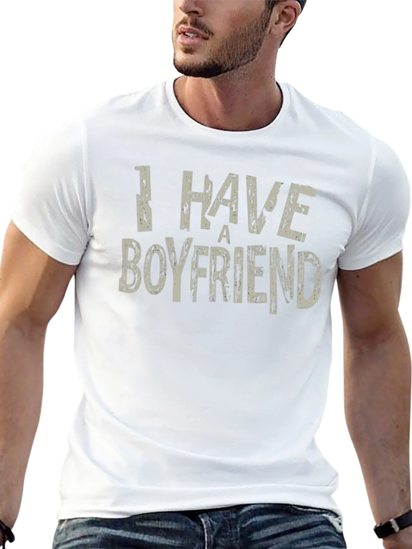 I Have A Boyfriend Graphic Tee - Novelty Shirt