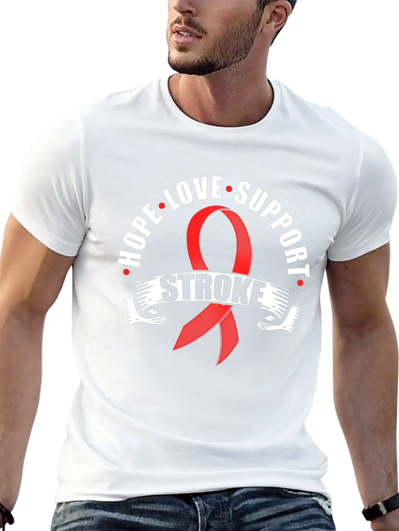 Stroke Awareness T-Shirt: Hope Love Support
