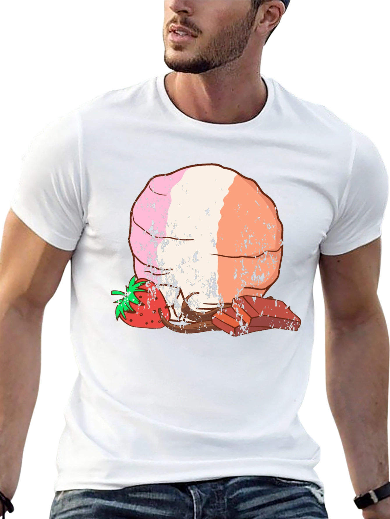 Strawberry Chocolate Dessert Graphic Tee