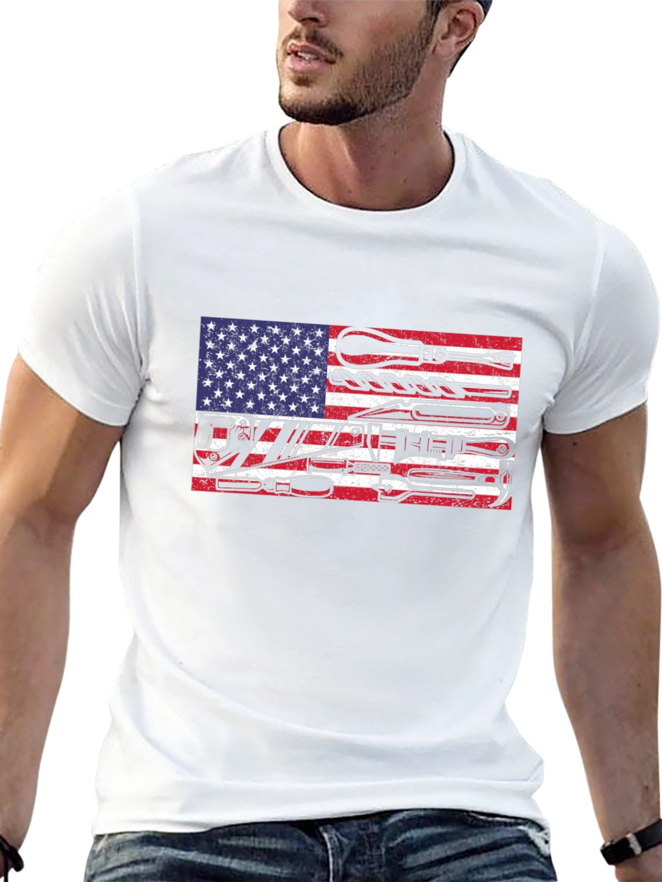 American Flag Tool T-Shirt