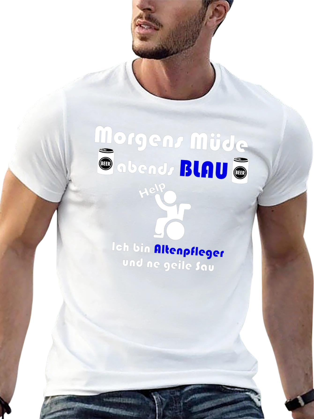 Morgens Müde Funny Caregiver T-Shirt