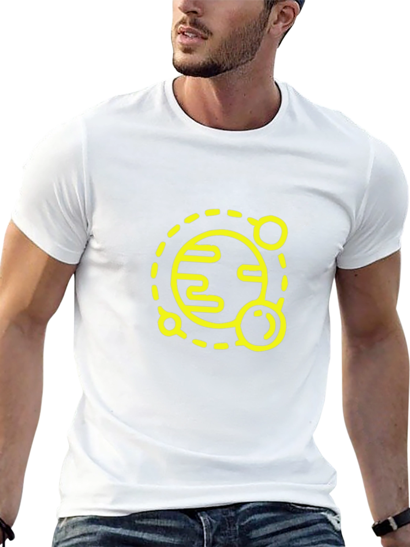 Planet Graphic Tee - Black Cotton Blend