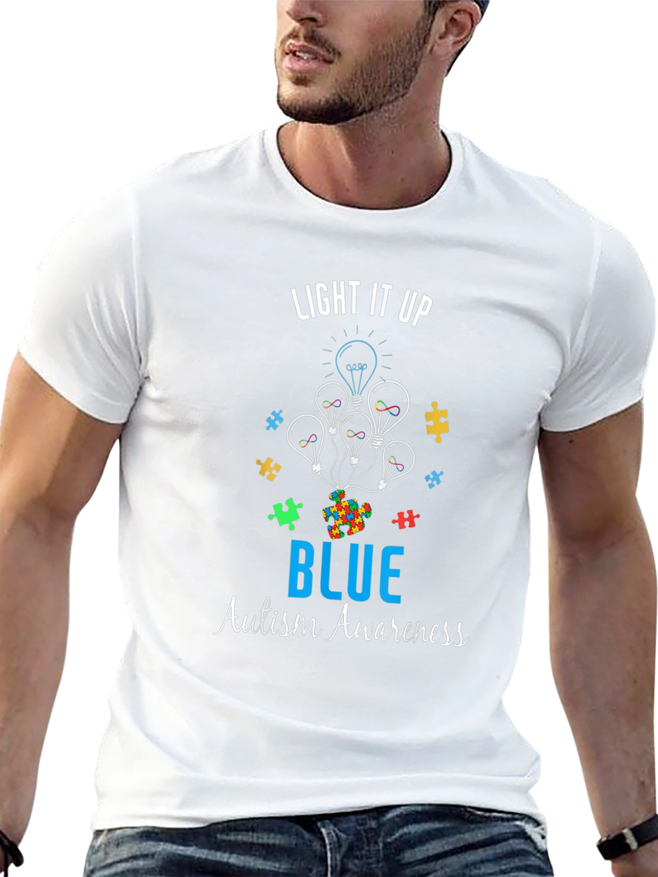 Light It Up Blue Autism Awareness T-Shirt
