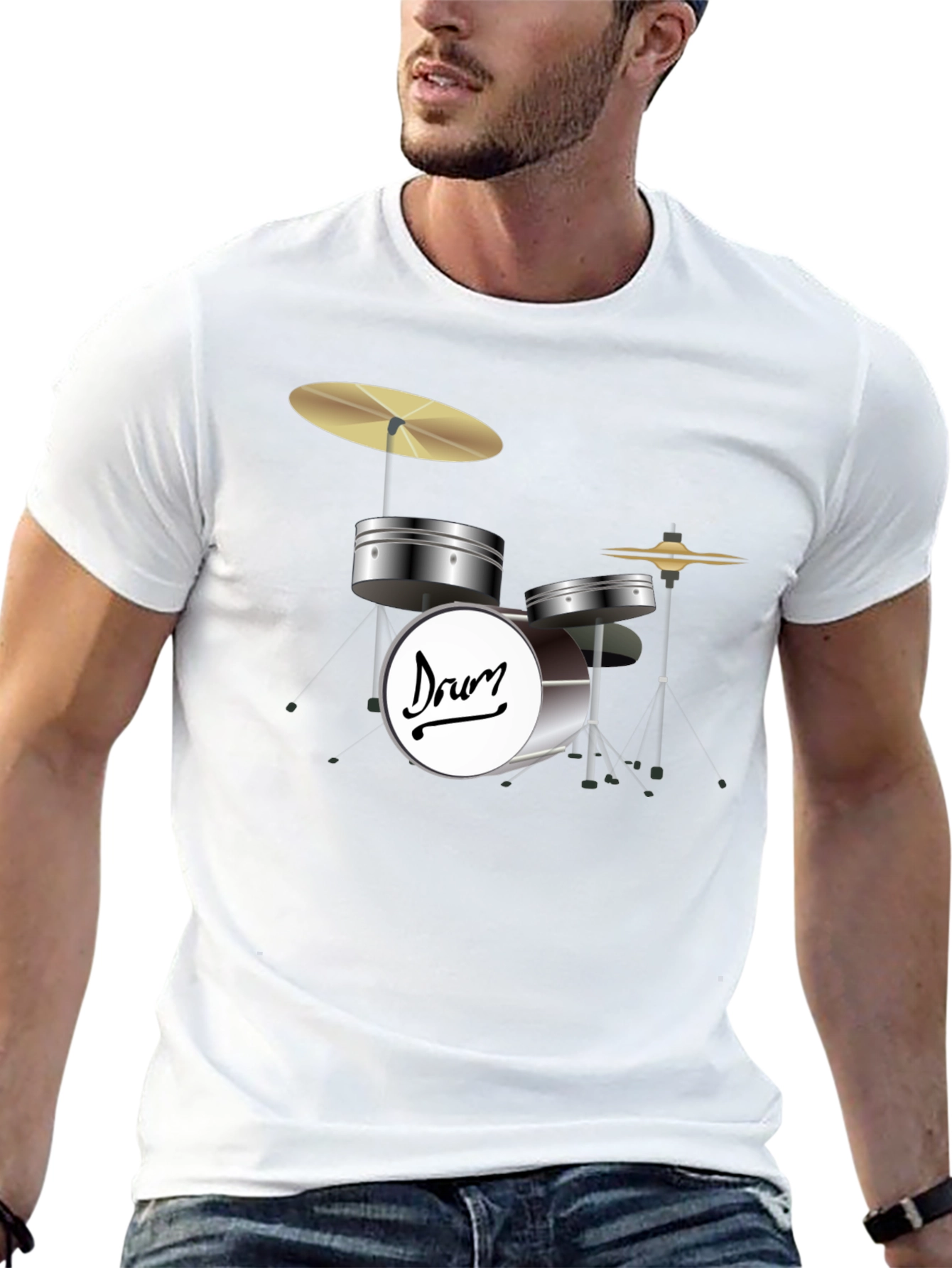Drum Kit Graphic T-Shirt - Music Lover Tee