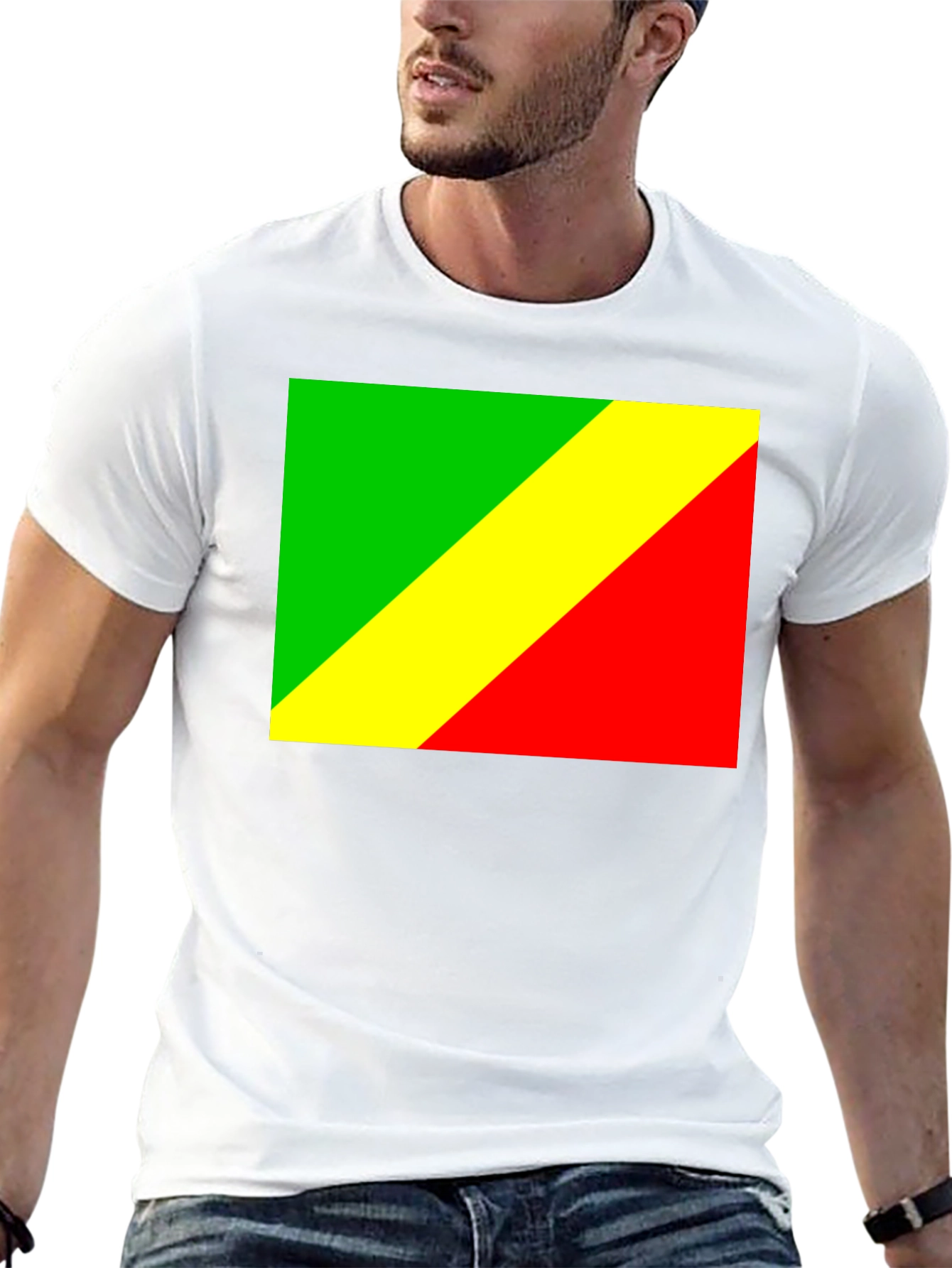 Republic of the Congo Flag T-Shirt - Black