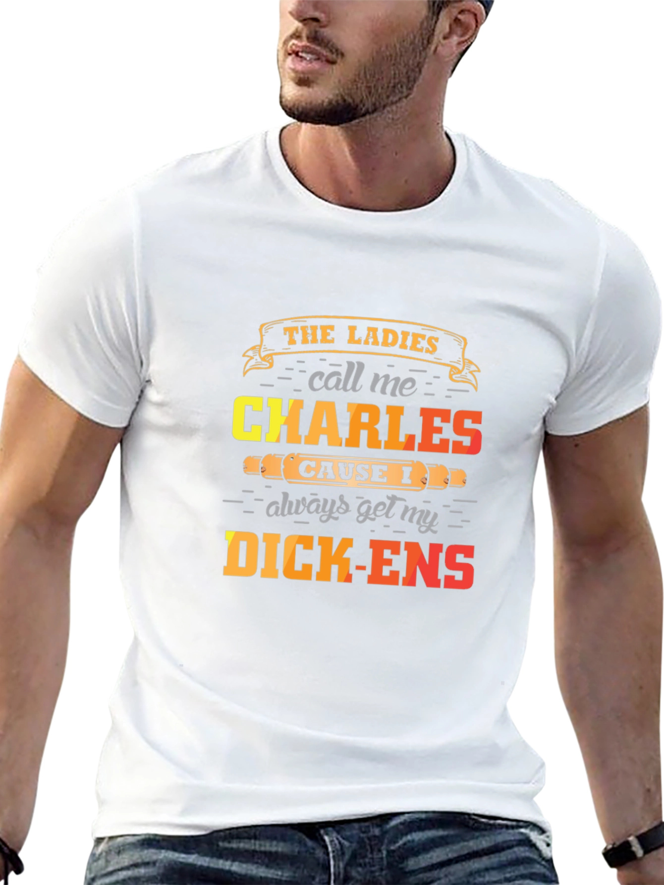 Humorous Charles Dickens Graphic Tee