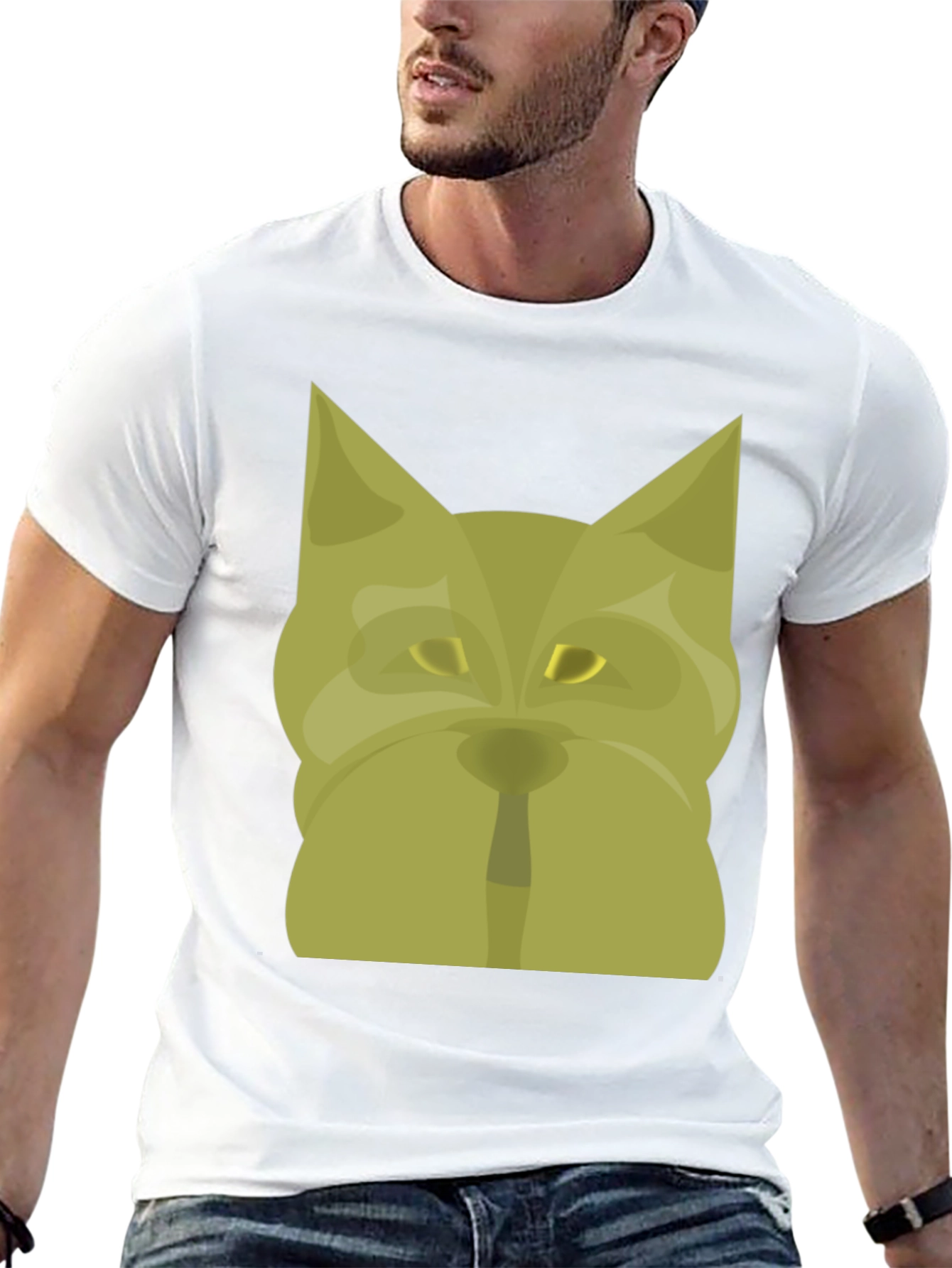 Cool Graphic Tee - Geometric Dog Design