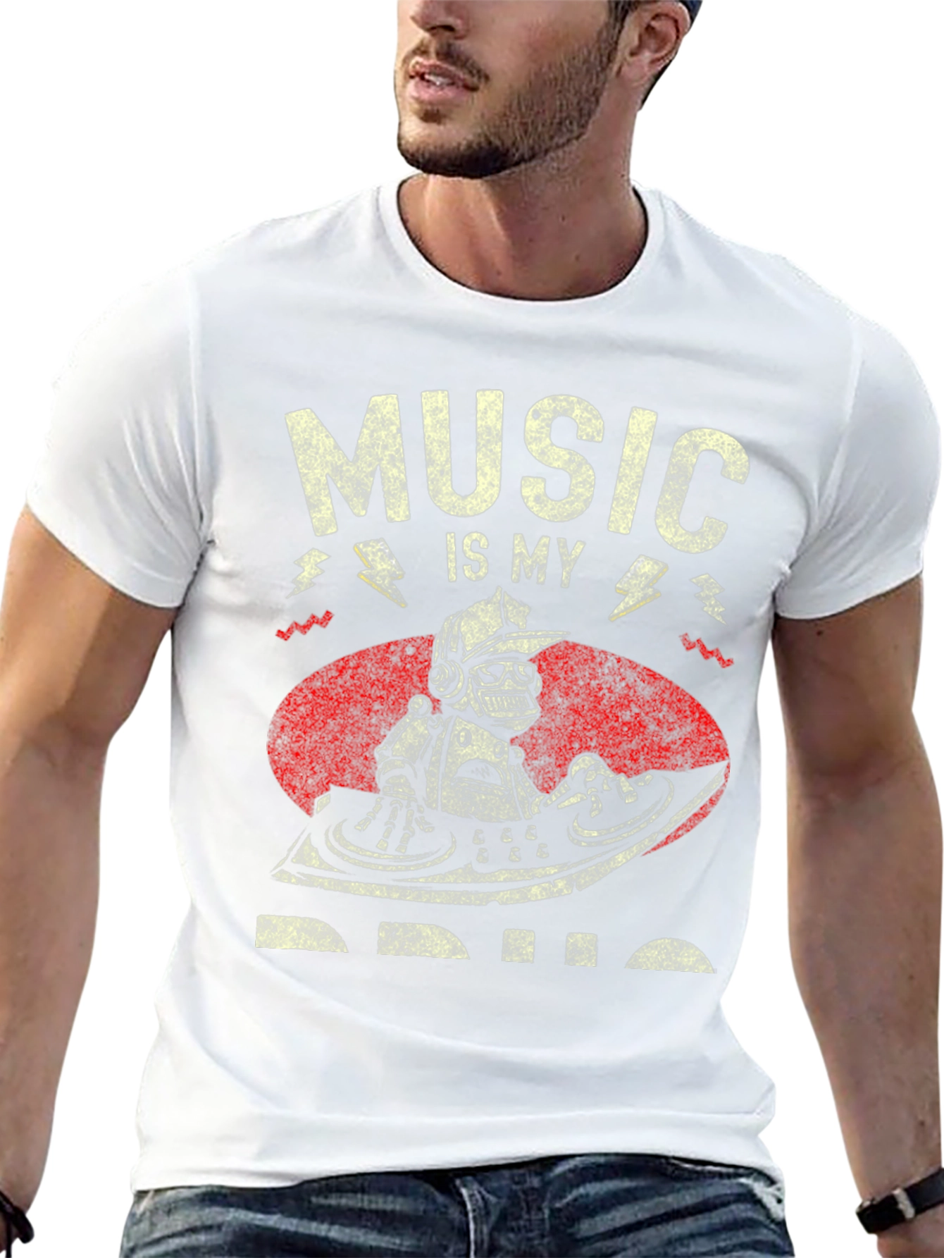 Music is My Drug T-Shirt - DJ Robot Design