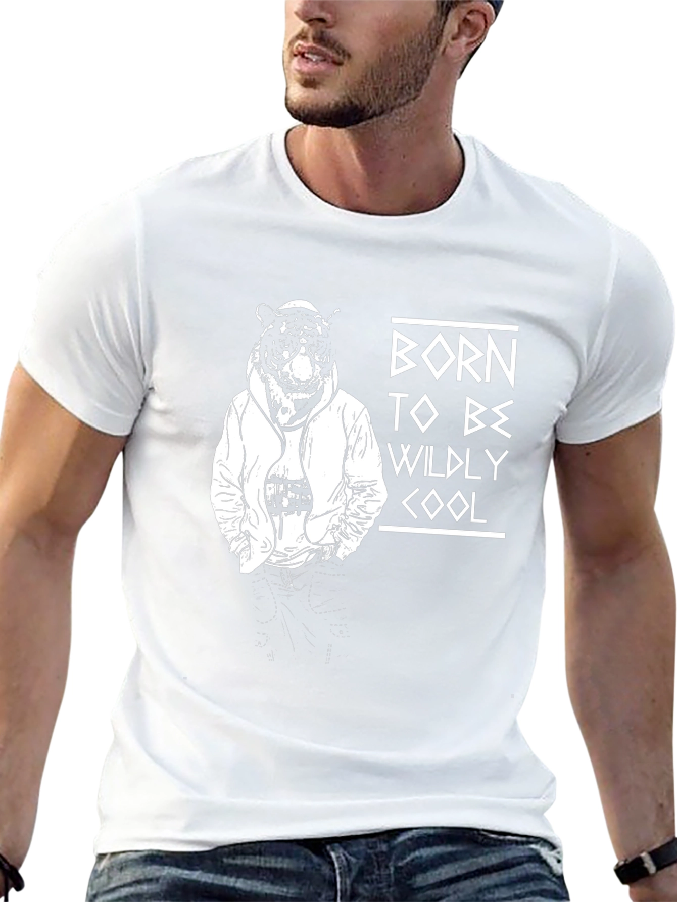 Cool Tiger Graphic Black T-Shirt