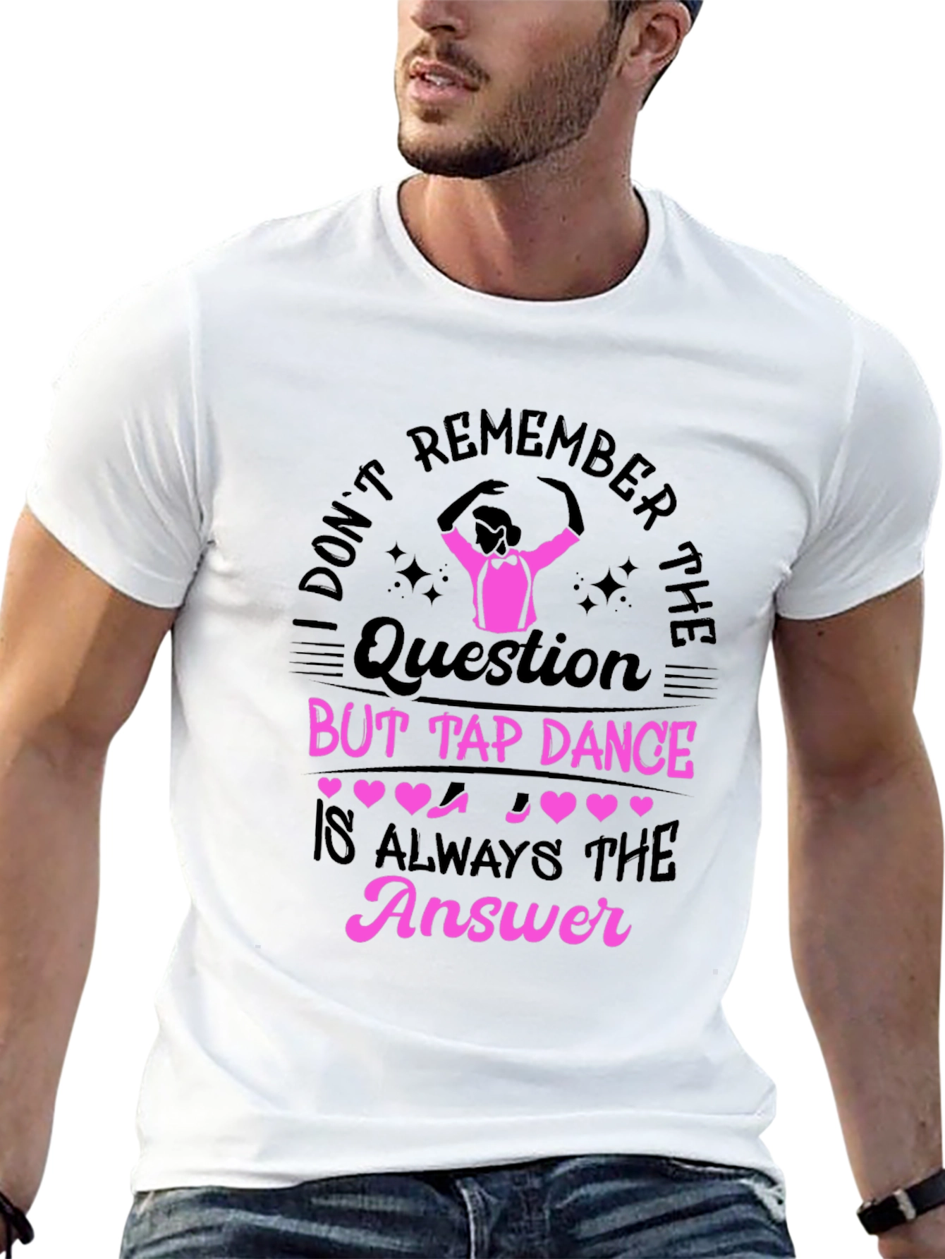 Tap Dance Answer Tee - Fun Black T-Shirt